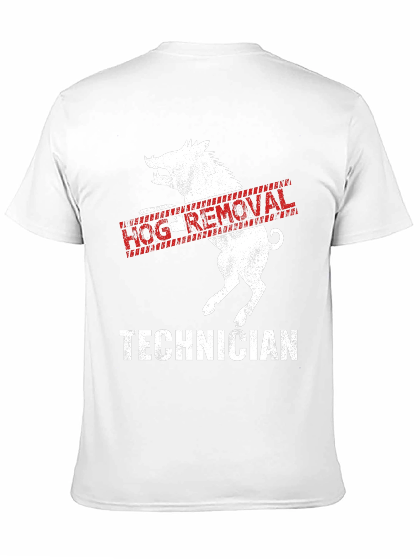 Black Hog Removal Technician Graphic Tee view 11