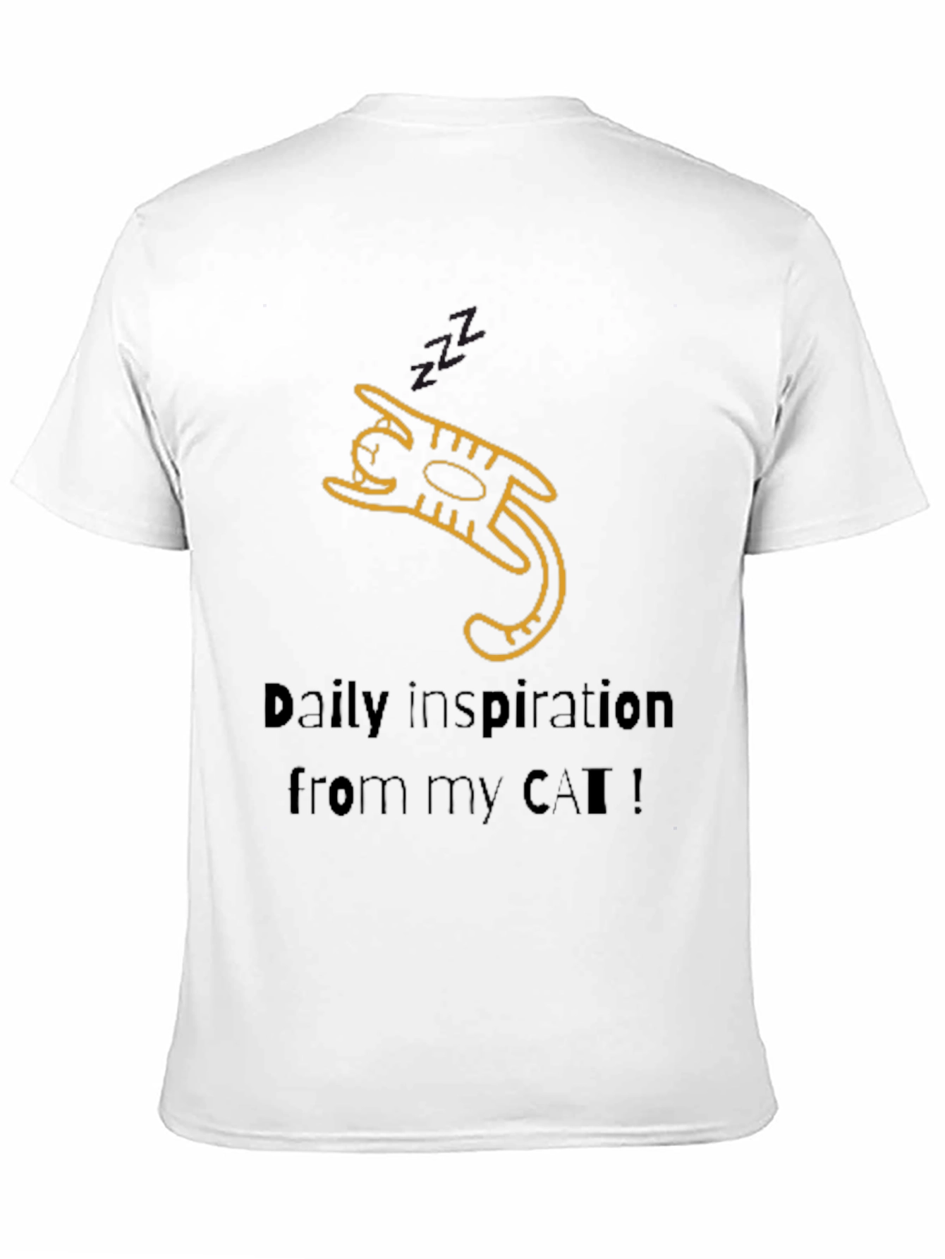 Black Daily Inspiration Cat T-Shirt view 11