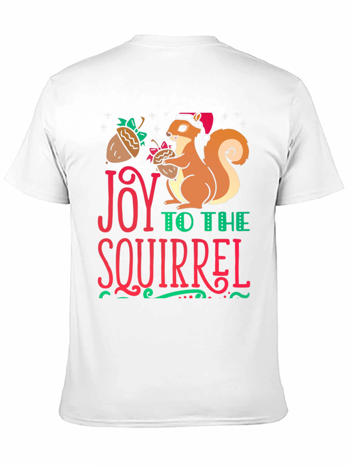 Black Joy to the Squirrel Holiday T-Shirt view 11