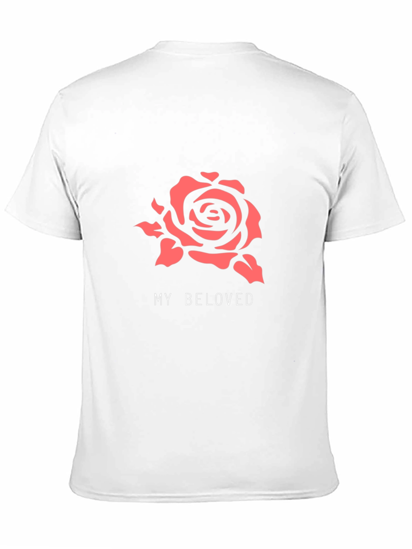 Black My Beloved Rose Graphic Tee - Soft Black Cotton T-Shirt view 11