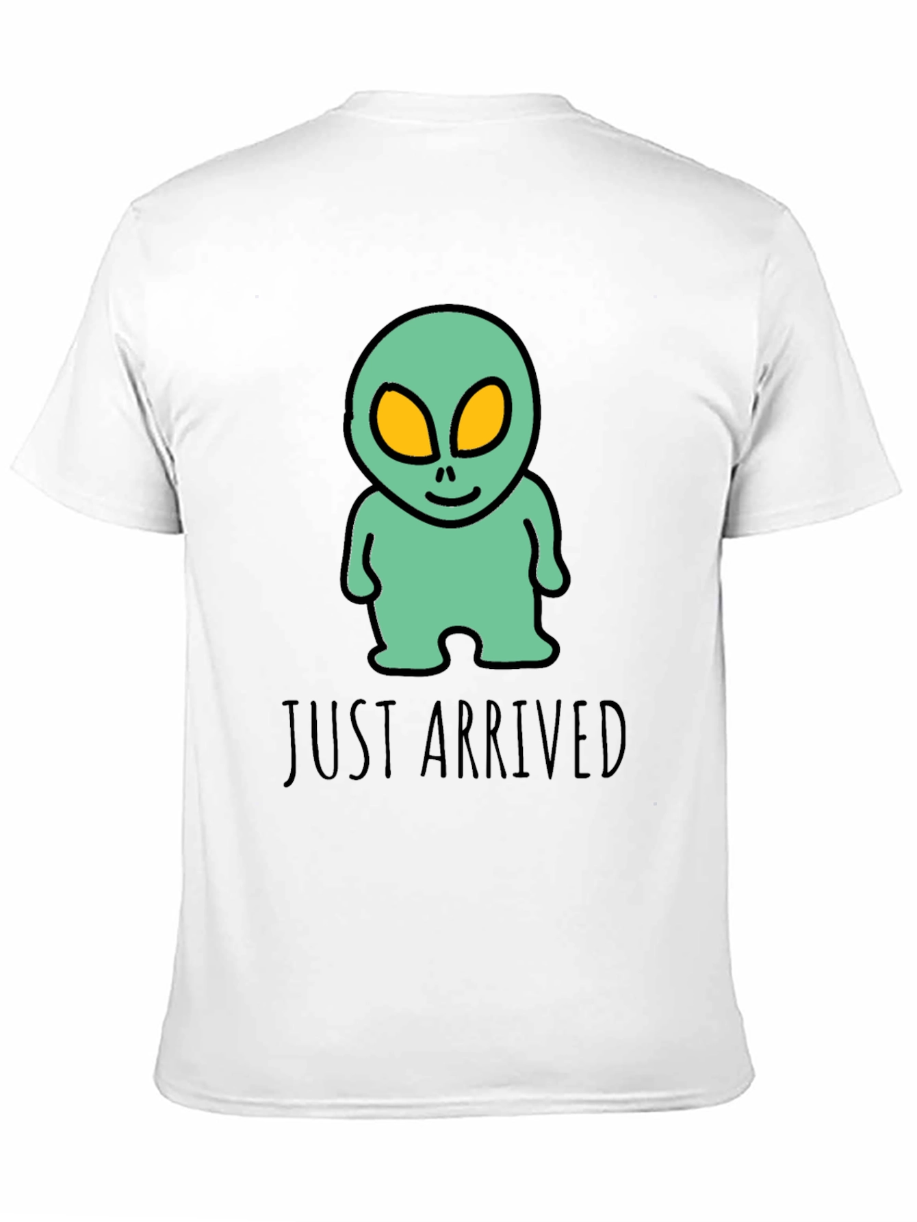 Black Just Arrived Alien Graphic Tee - Black Cotton T-Shirt view 11