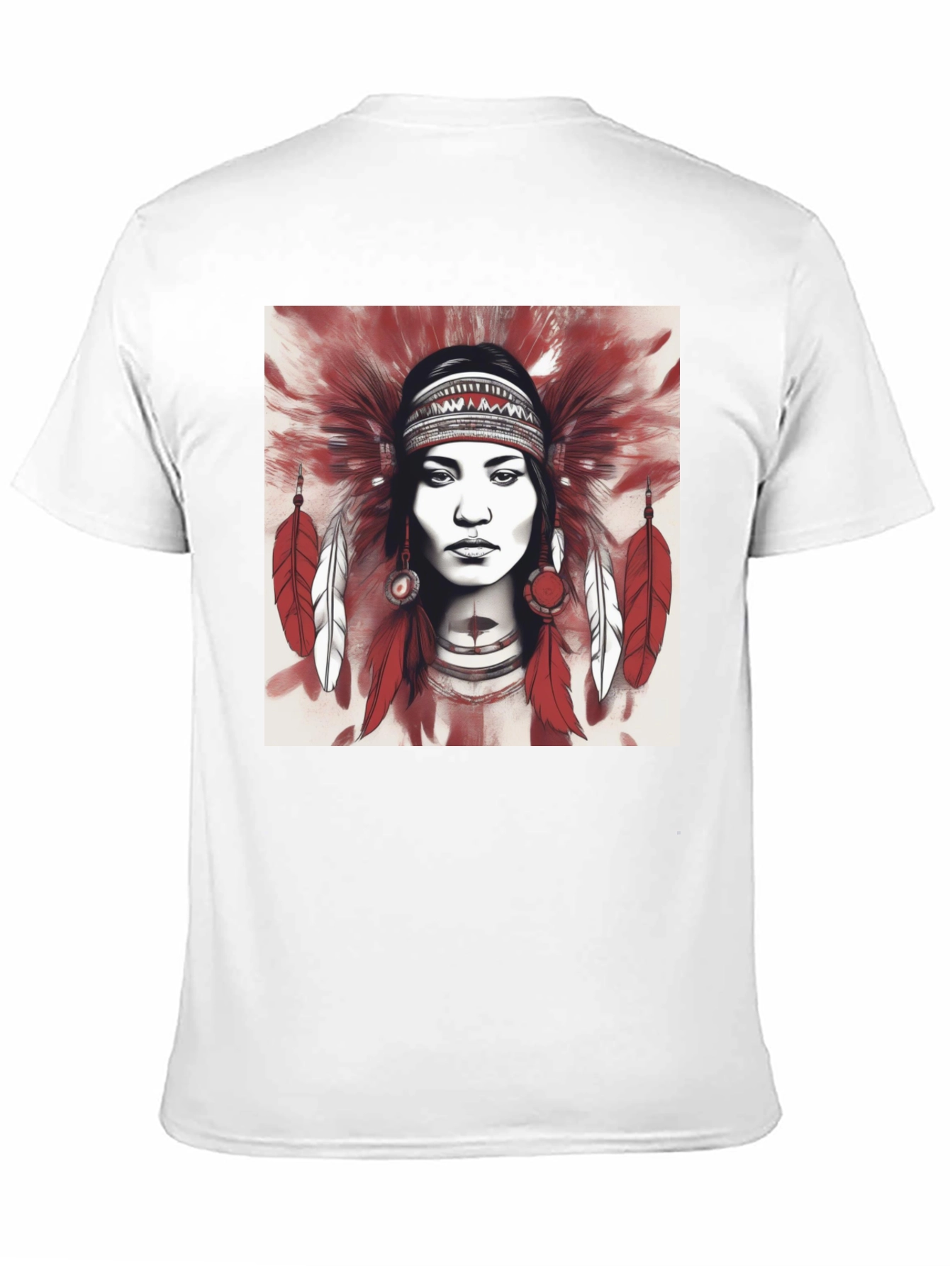 Black Native American Headdress Graphic Tee view 11