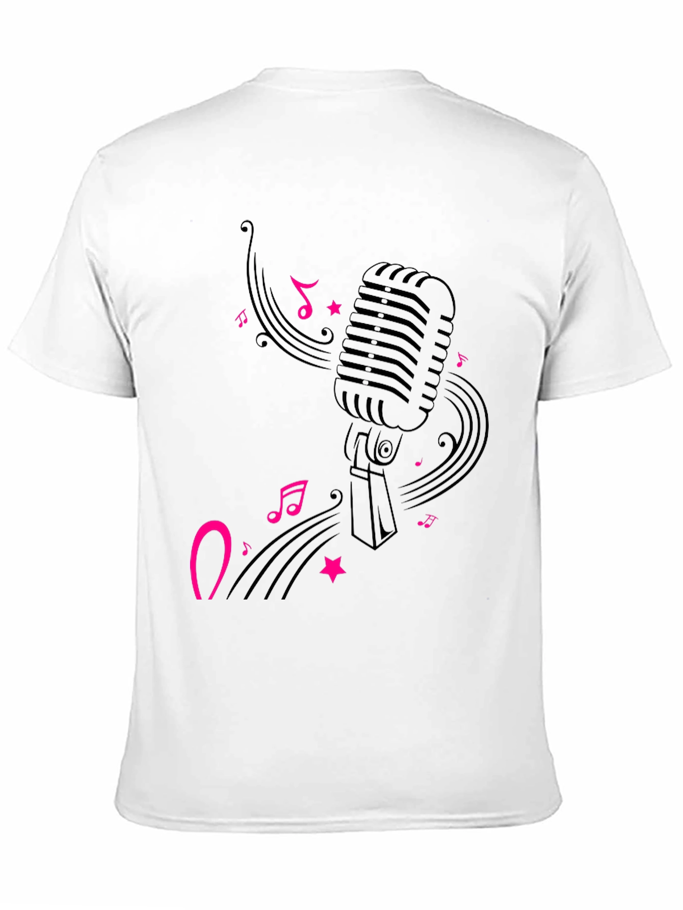Black Retro Microphone Graphic Tee - Black view 11