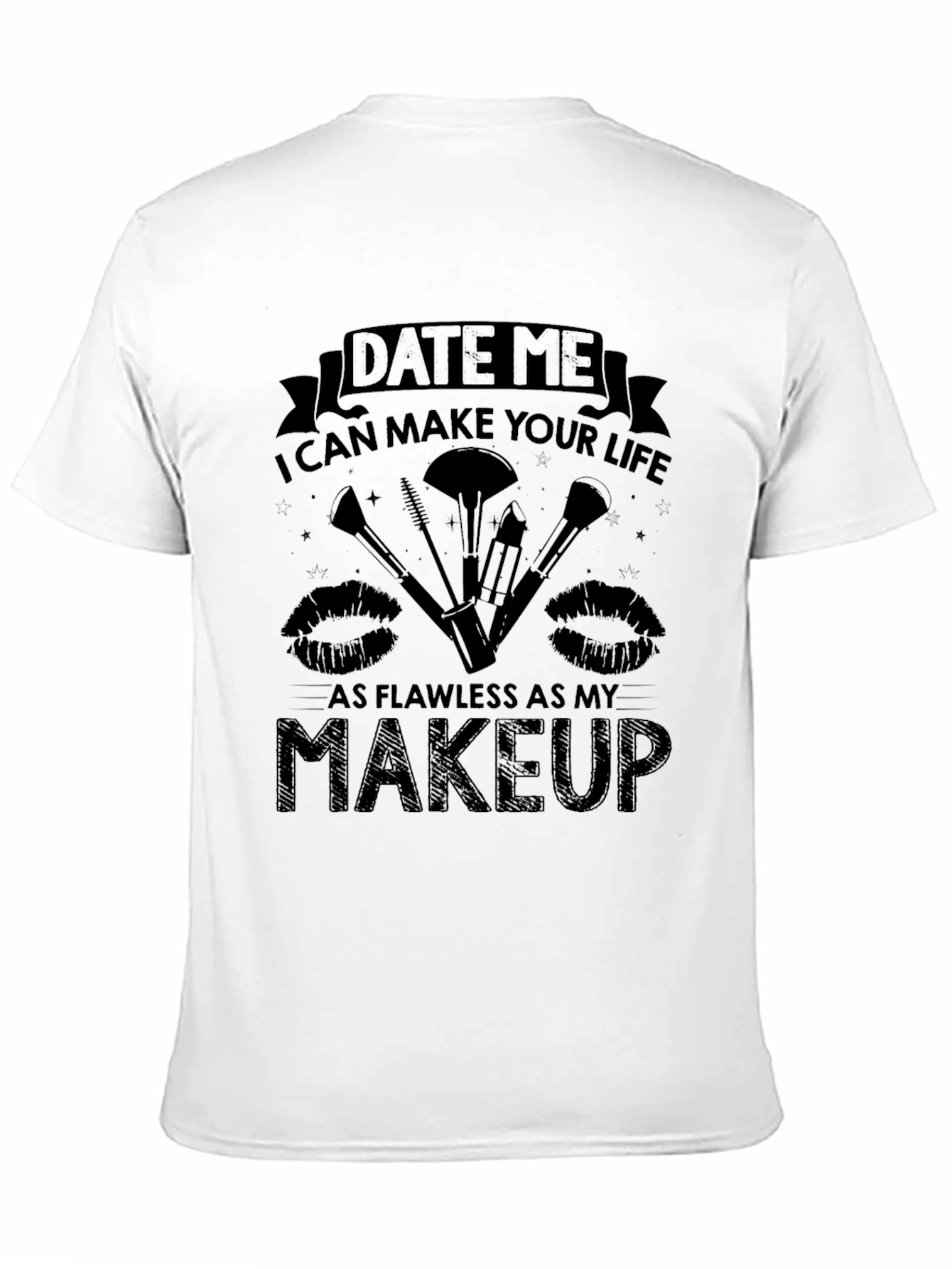 Black Date Me Makeup T-Shirt - Flawless Life view 11