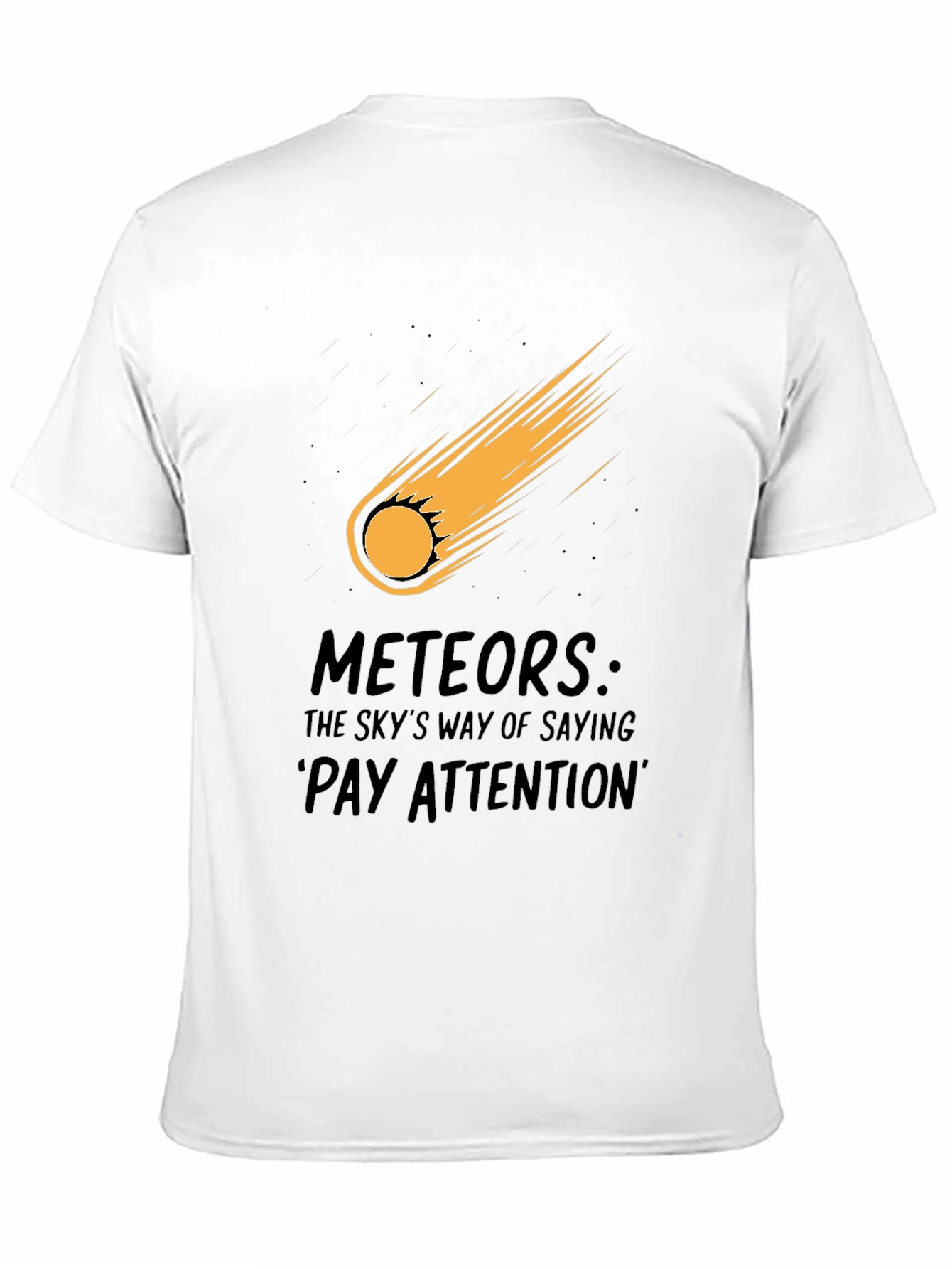 Black Meteor Strike Black T-Shirt - Pay Attention! view 11