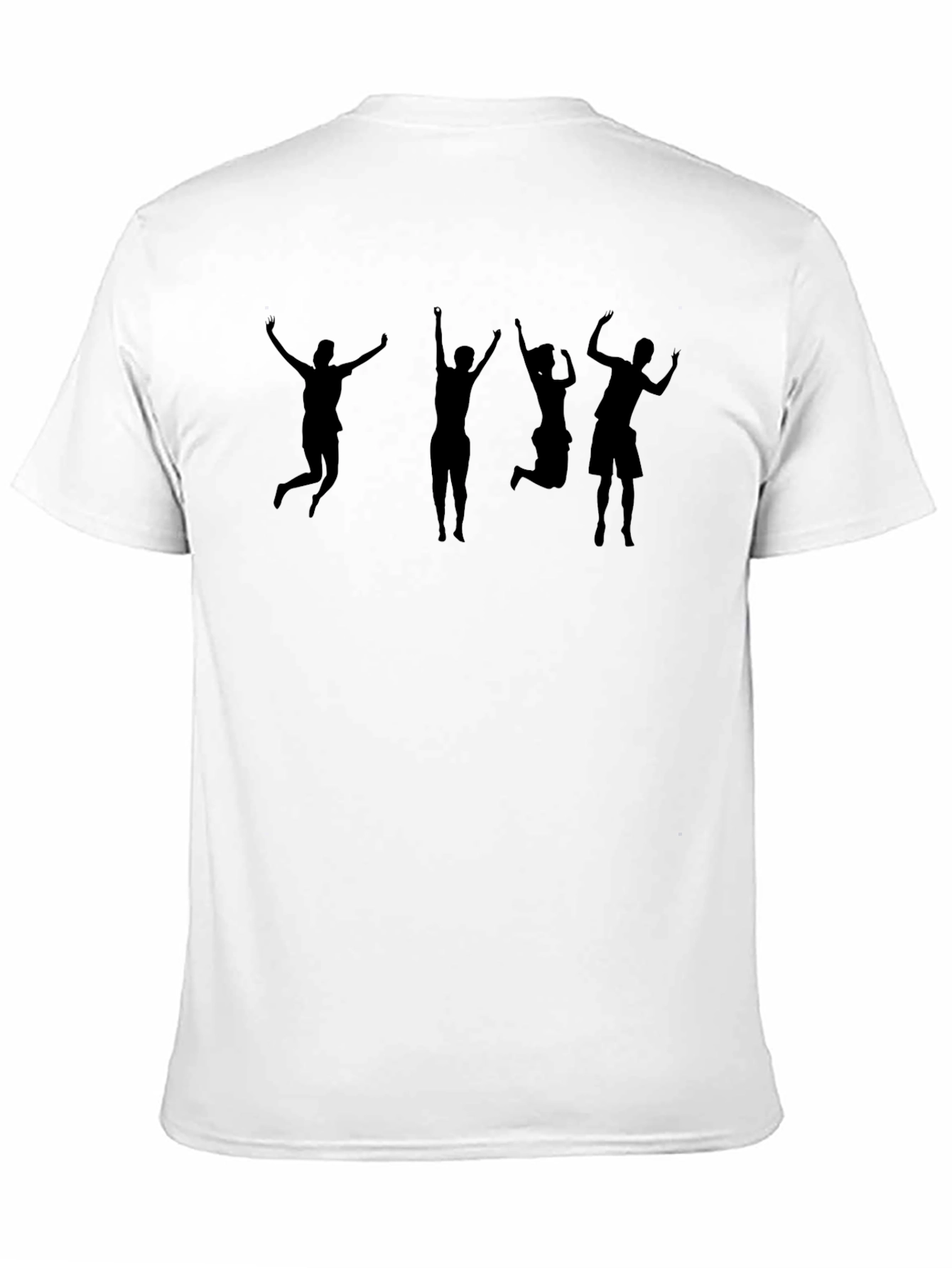 Black Jumping Silhouette Graphic T-Shirt view 11