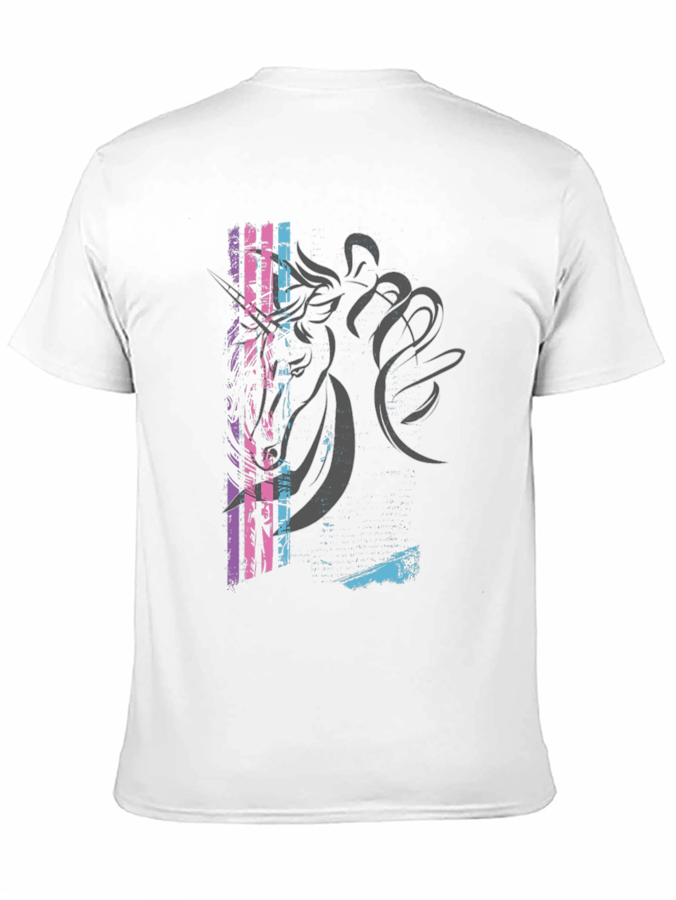 Black Unicorn Graphic Print Black T-Shirt view 11