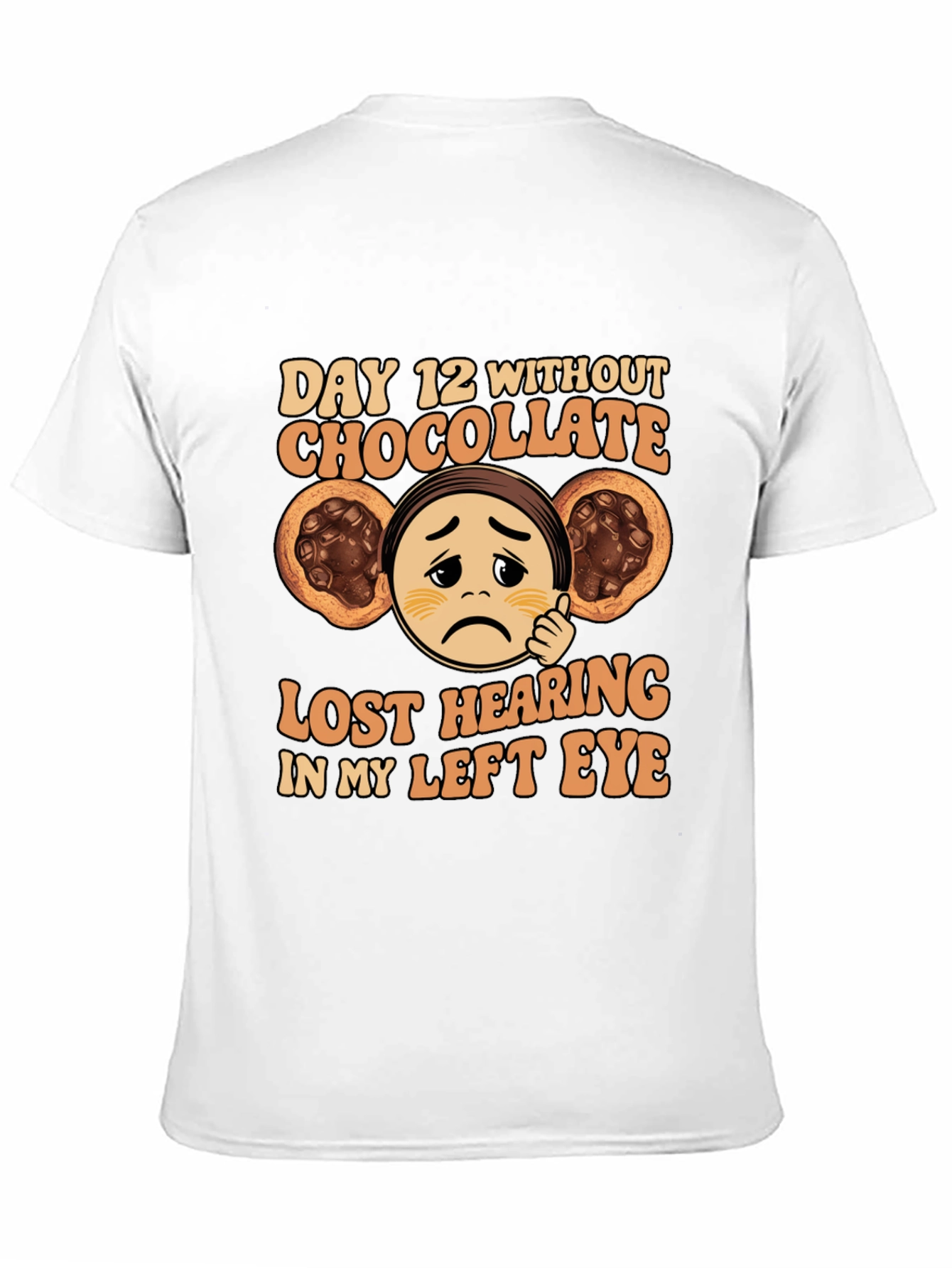 Black Funny Chocolate Deprivation T-Shirt view 11