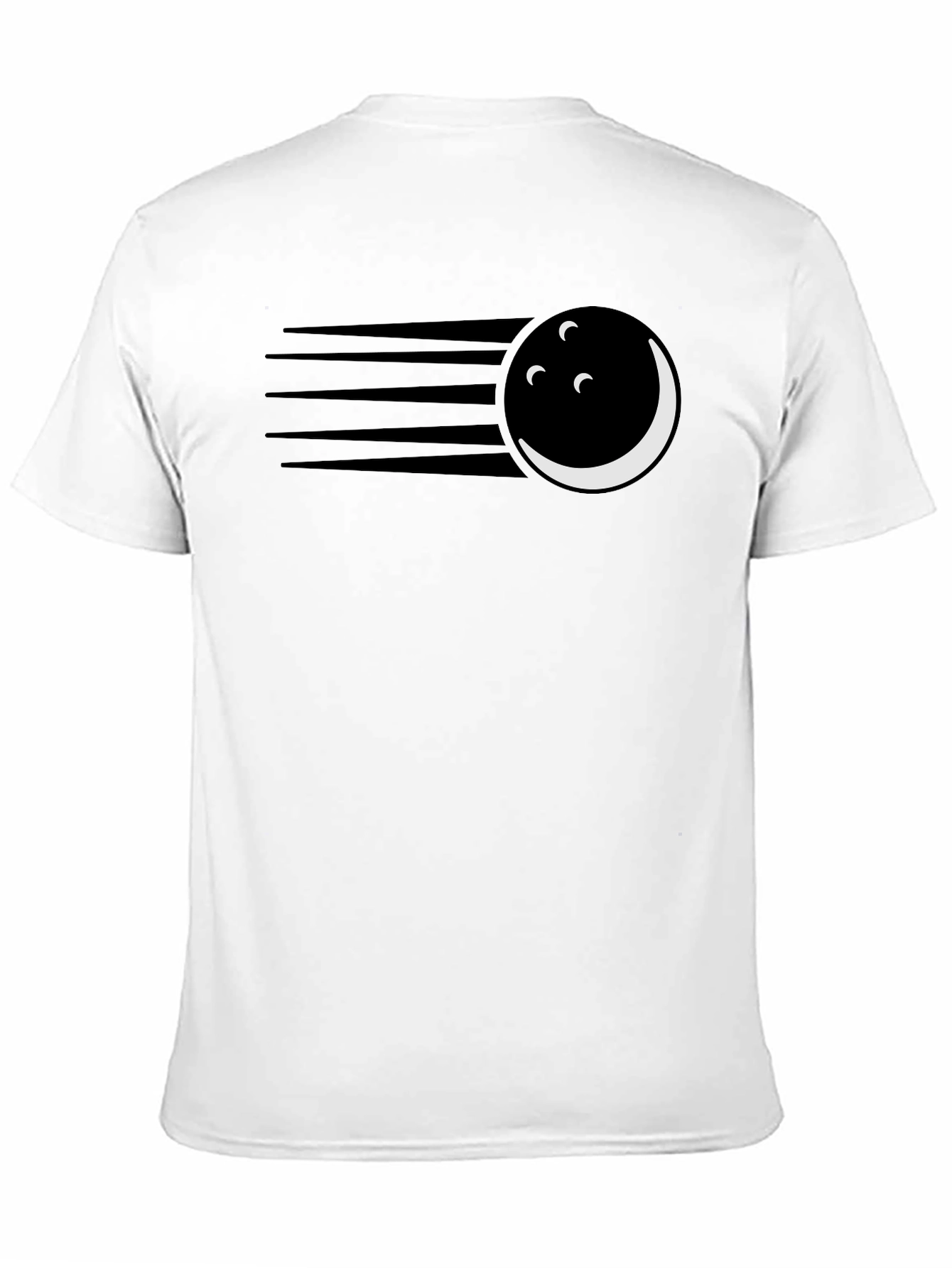 Black Striking Bowling Ball Graphic Tee - Cool and Unique view 11
