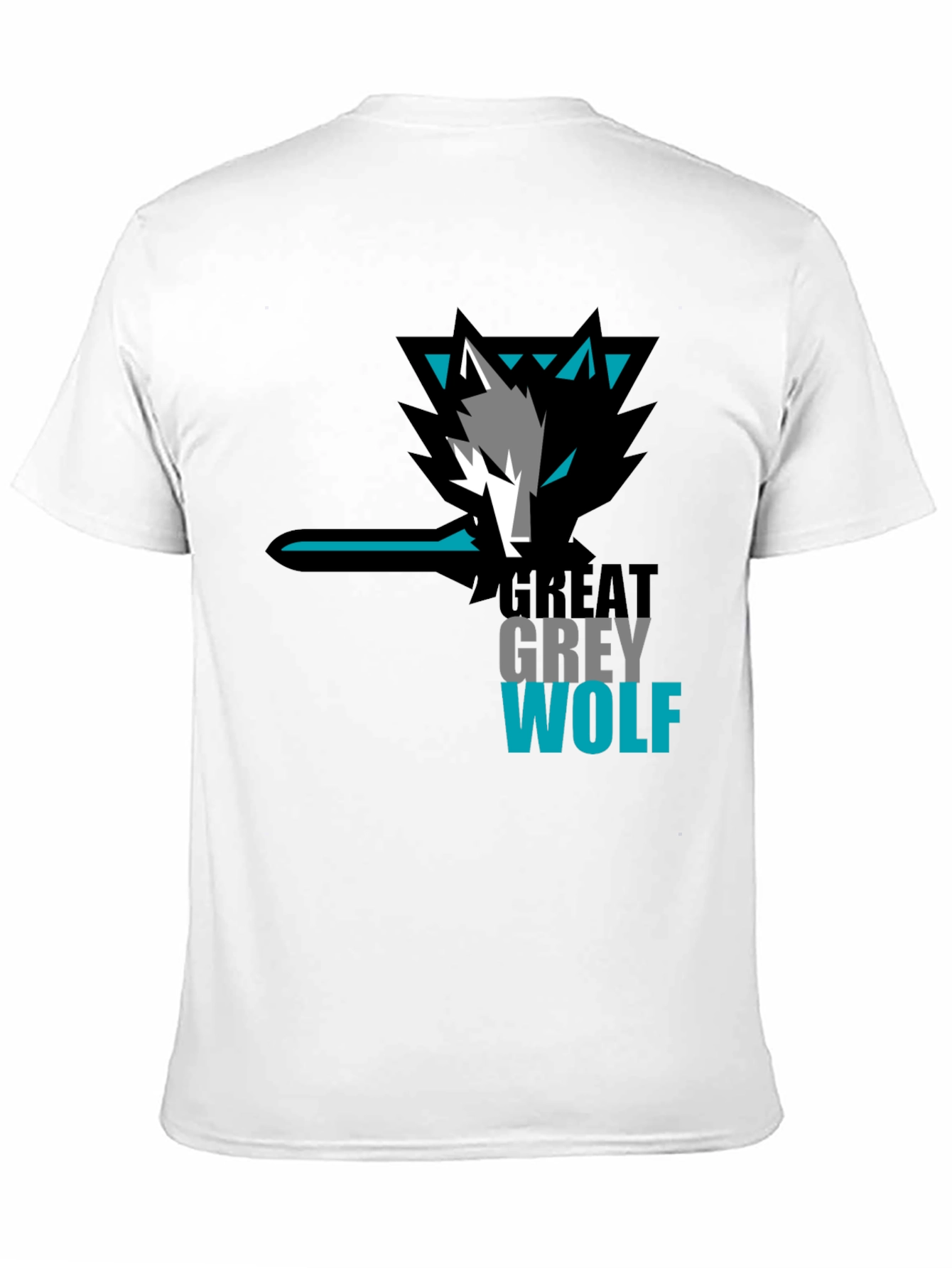 Black Great Grey Wolf Graphic T-Shirt view 11