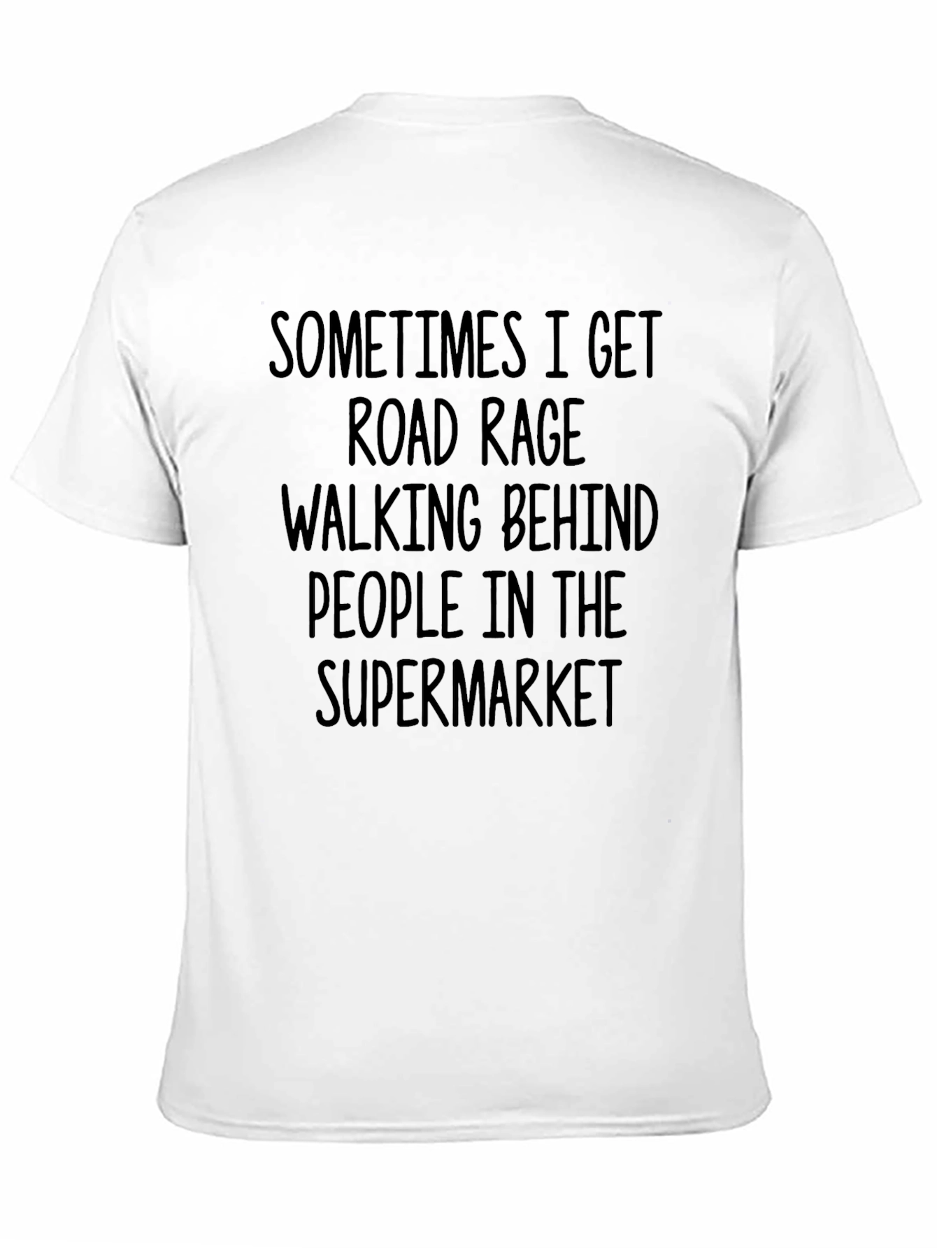 Black Road Rage Supermarket Funny Men's T-Shirt view 11