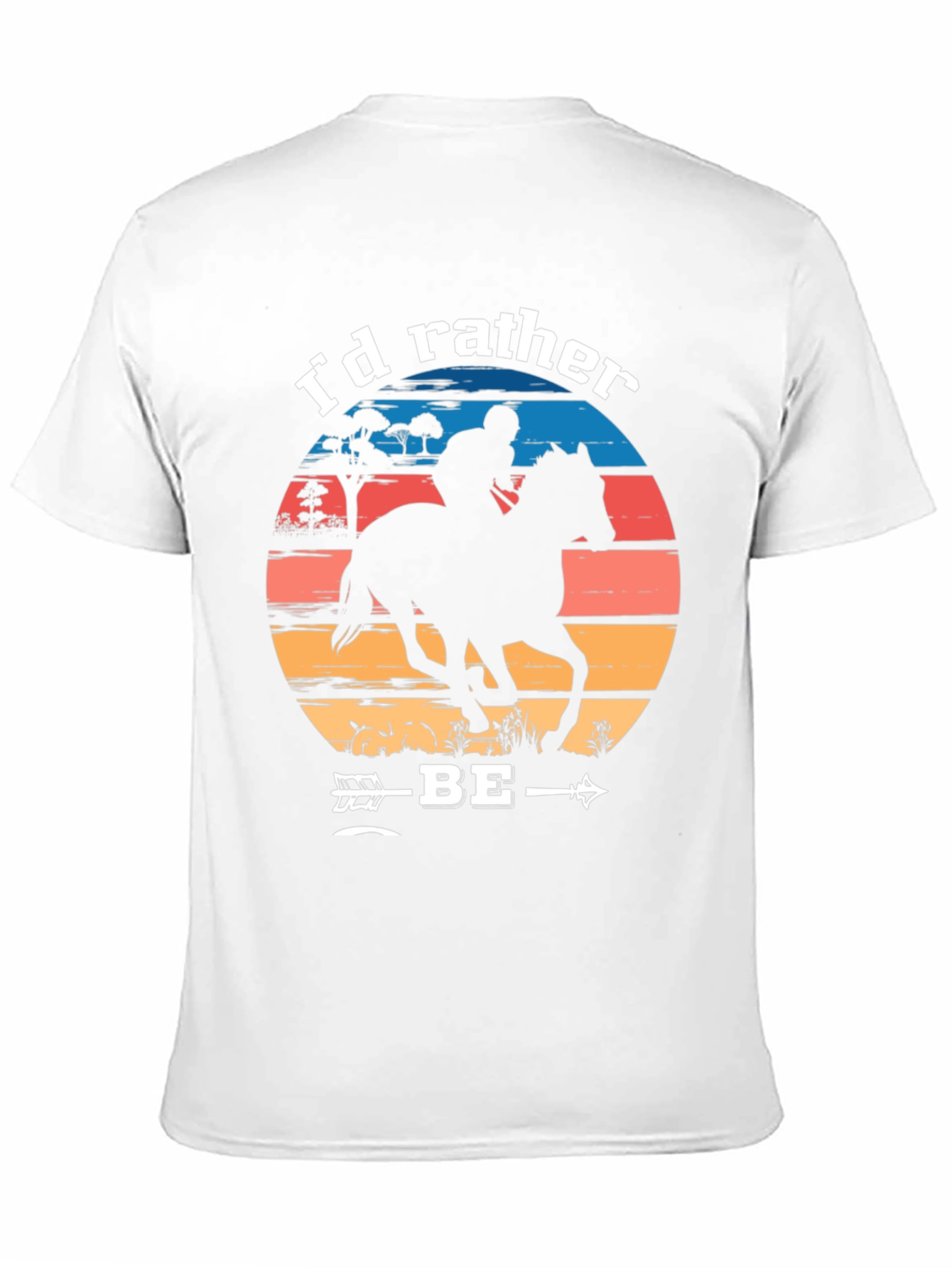 Black Equestrian T-Shirt: I'd Rather Be Riding view 11