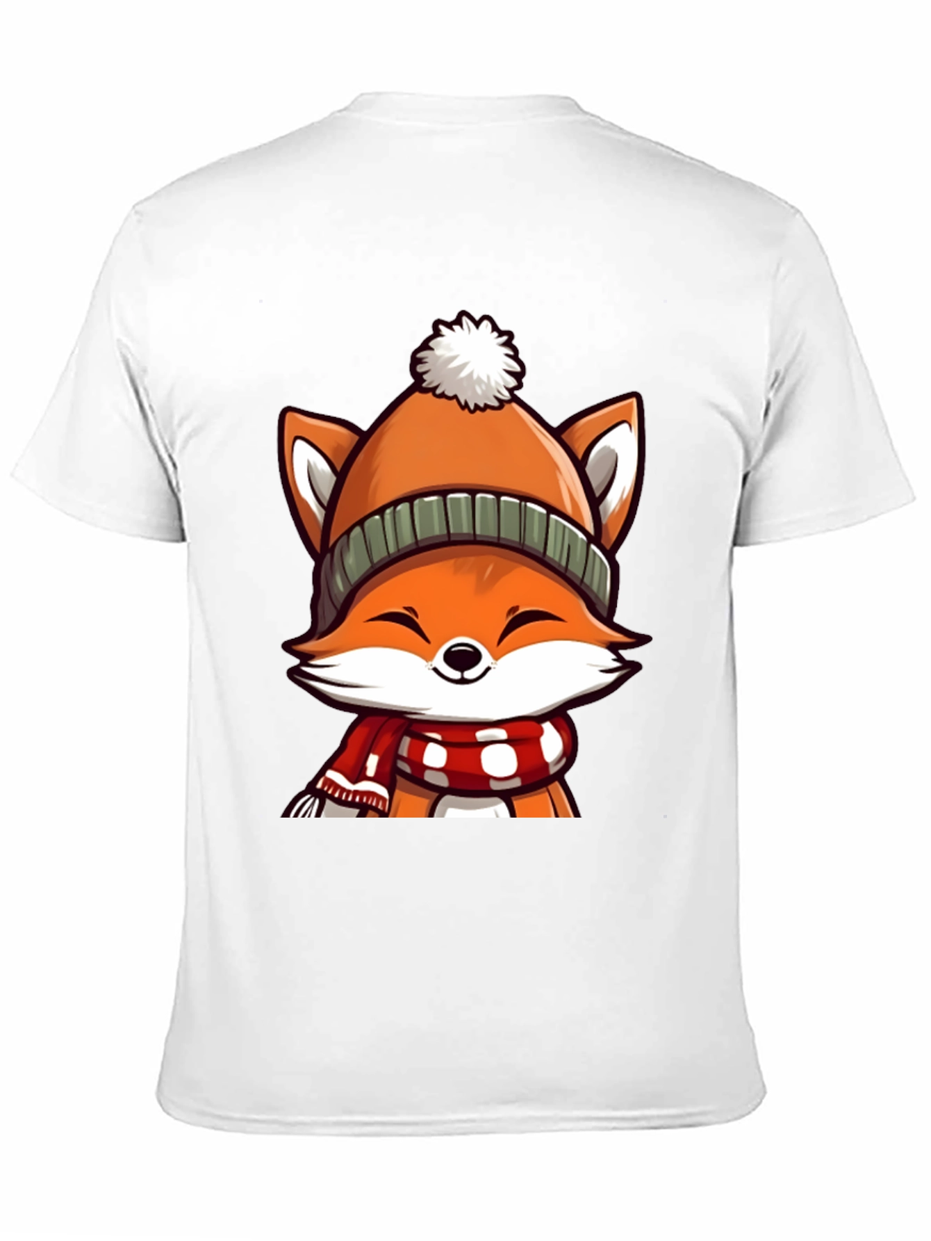 Black Winter Fox Graphic Tee - Cute Cartoon Animal Shirt view 11