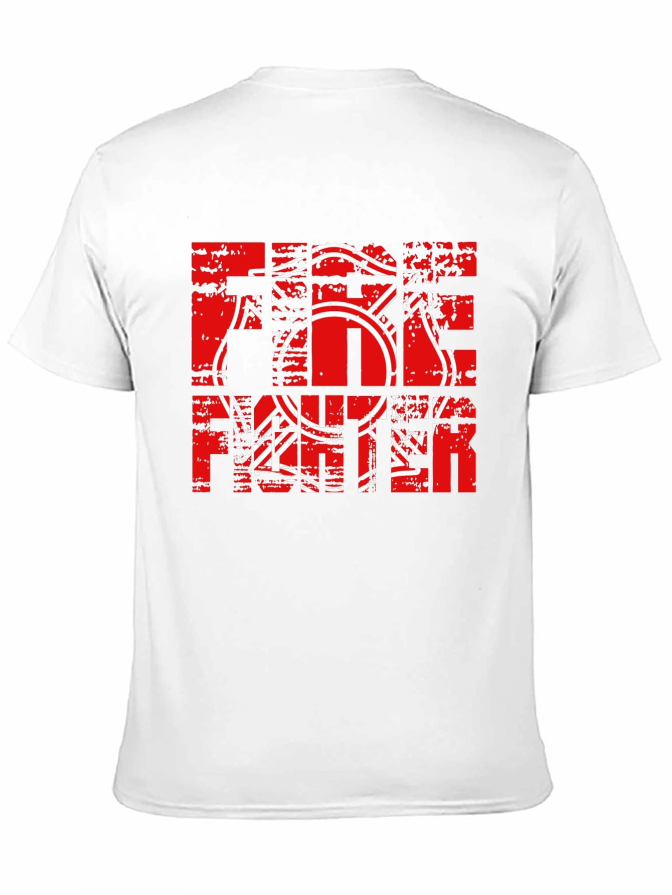 Firefighter Graphic Print Black T-Shirt - 11