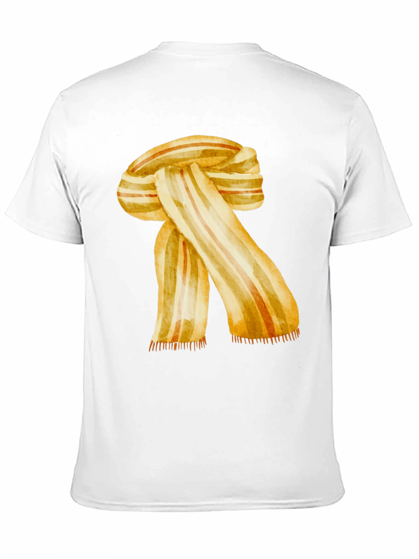 Black Watercolor Scarf Graphic Tee - Stylish Men's Shirt view 11