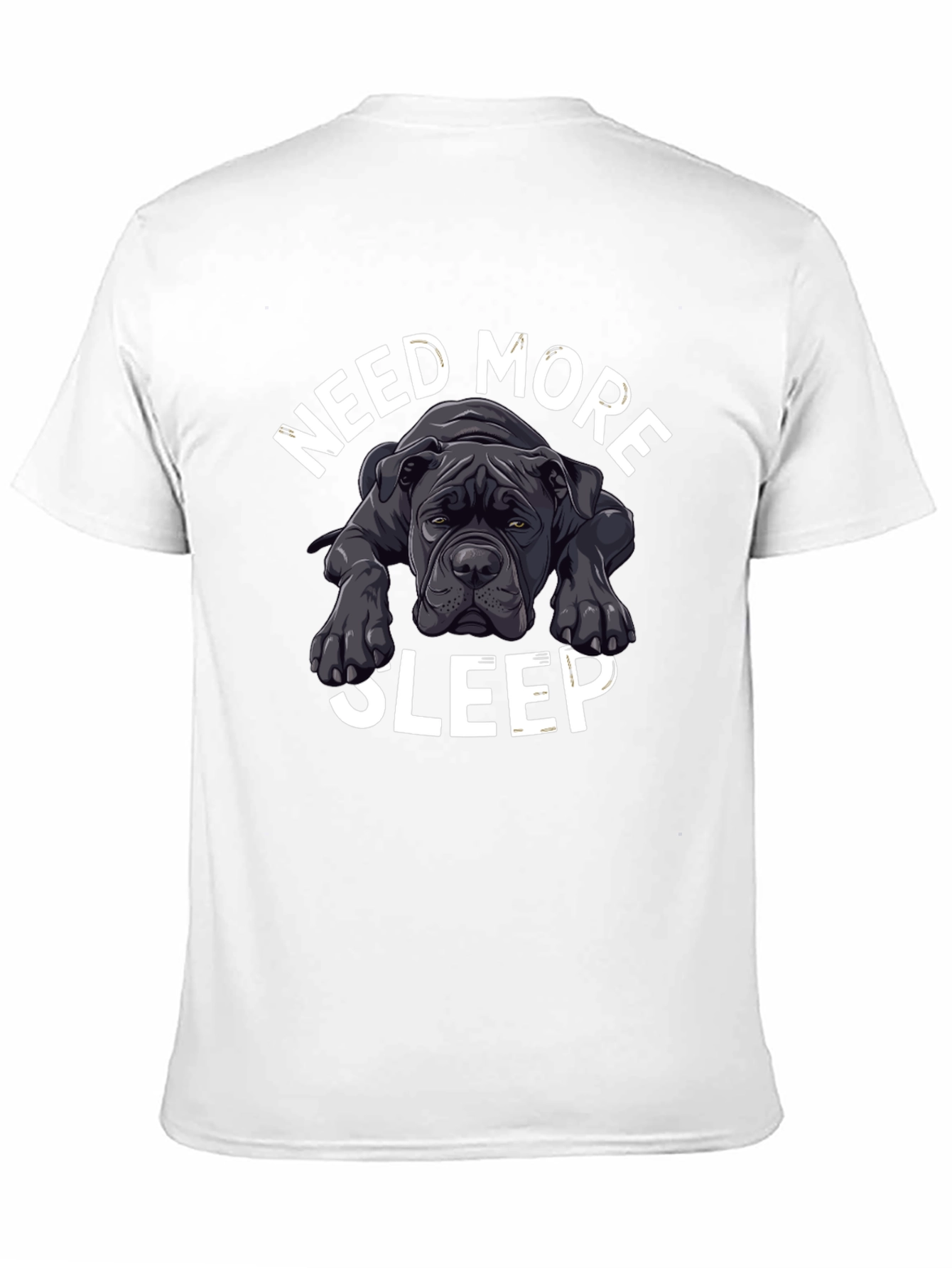 Black Need More Sleep Dog T-Shirt view 11