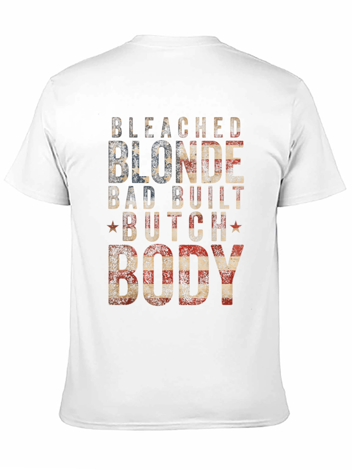 Black Bleached Blonde Body Graphic Tee - Patriotic USA T-Shirt view 11