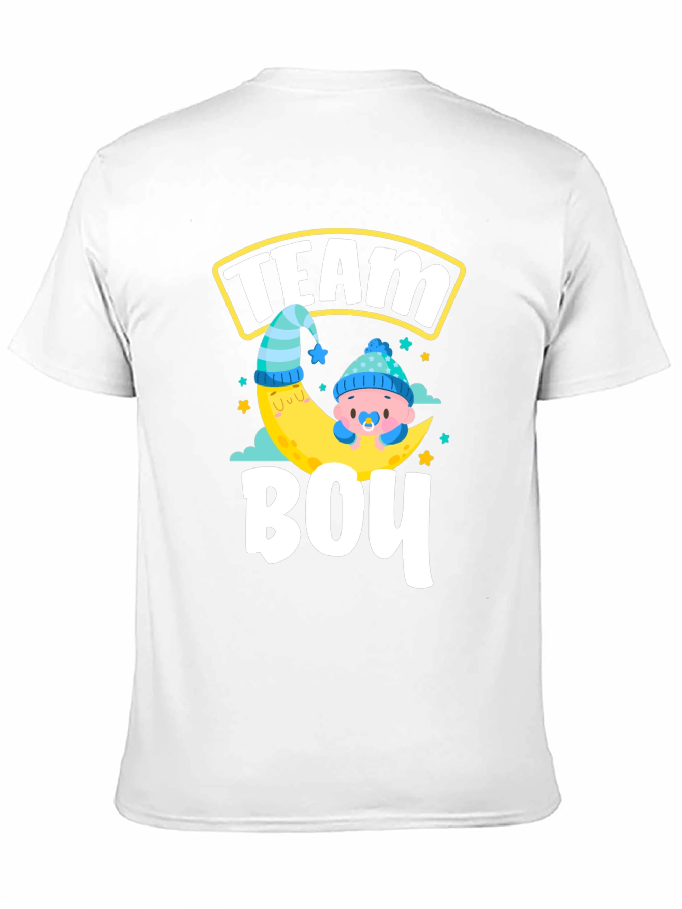Black Team Boy Gender Reveal T-Shirt view 11