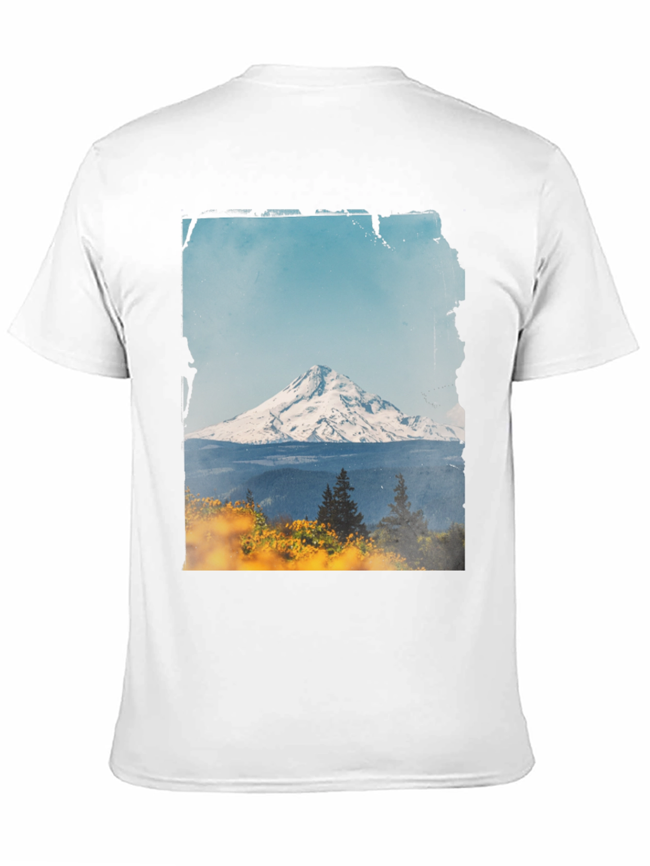 Black Mountain View Graphic Tee - Black Casual Shirt view 11