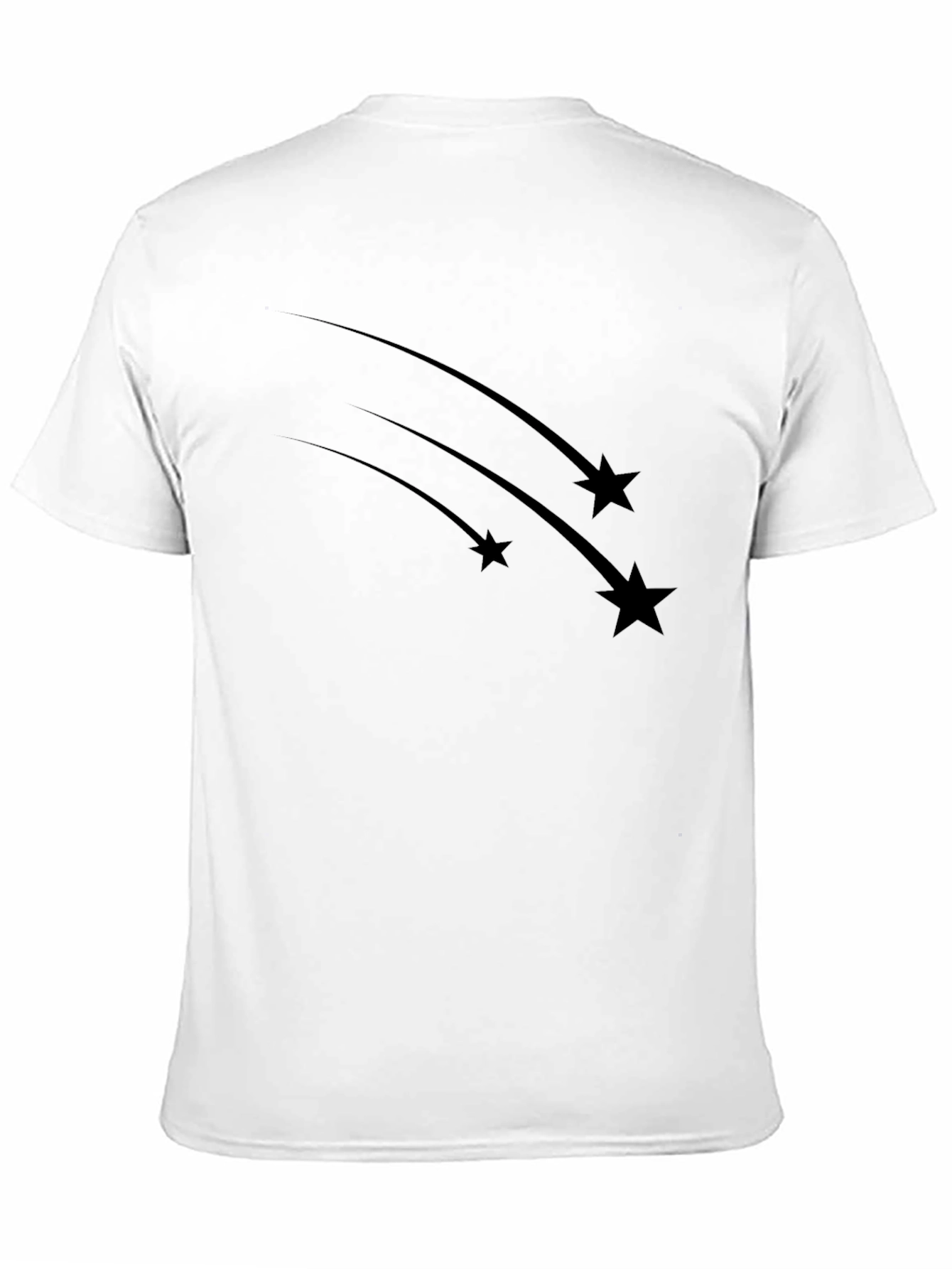 Black Men's Black Shooting Stars Graphic Tee view 11