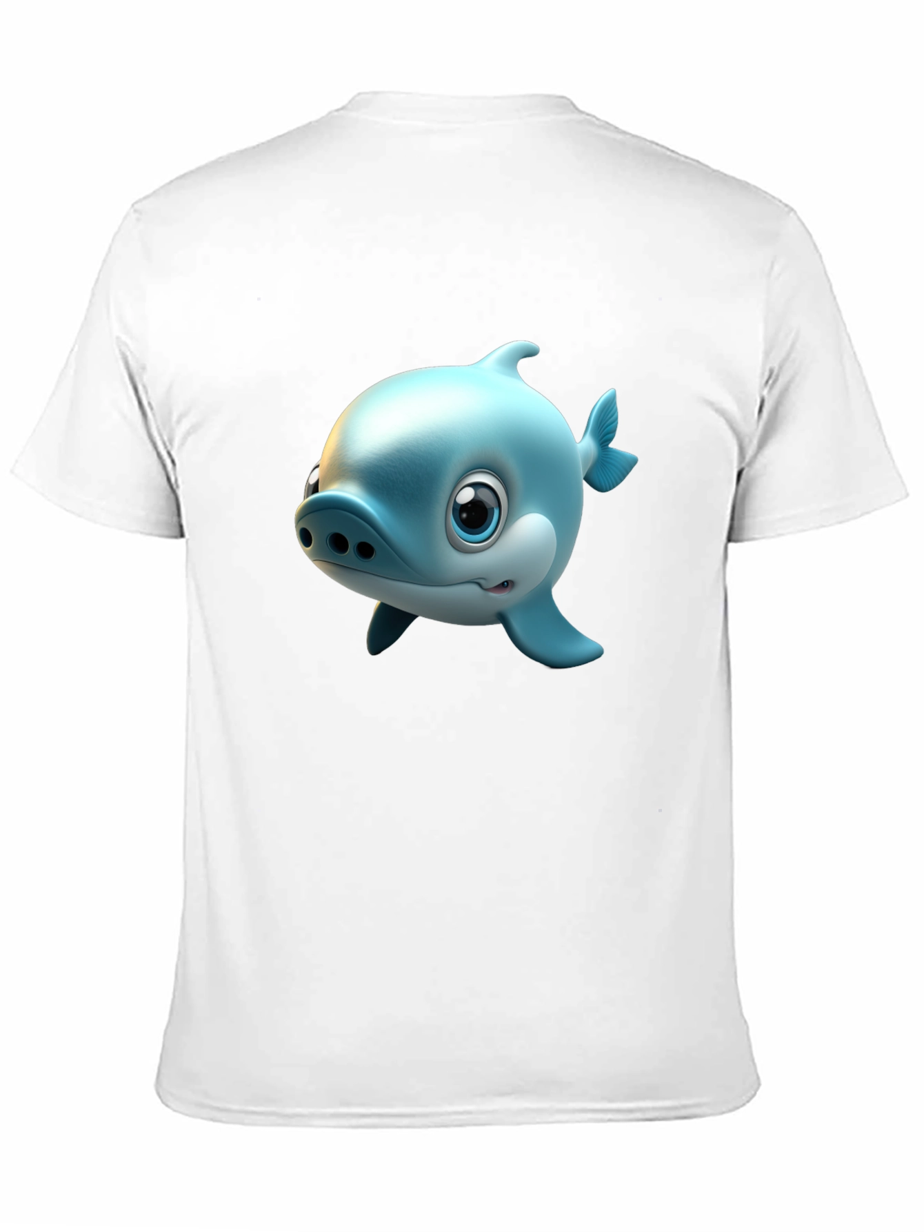 Black Cute Cartoon Shark Graphic Tee - Black Cotton Blend T-Shirt view 11