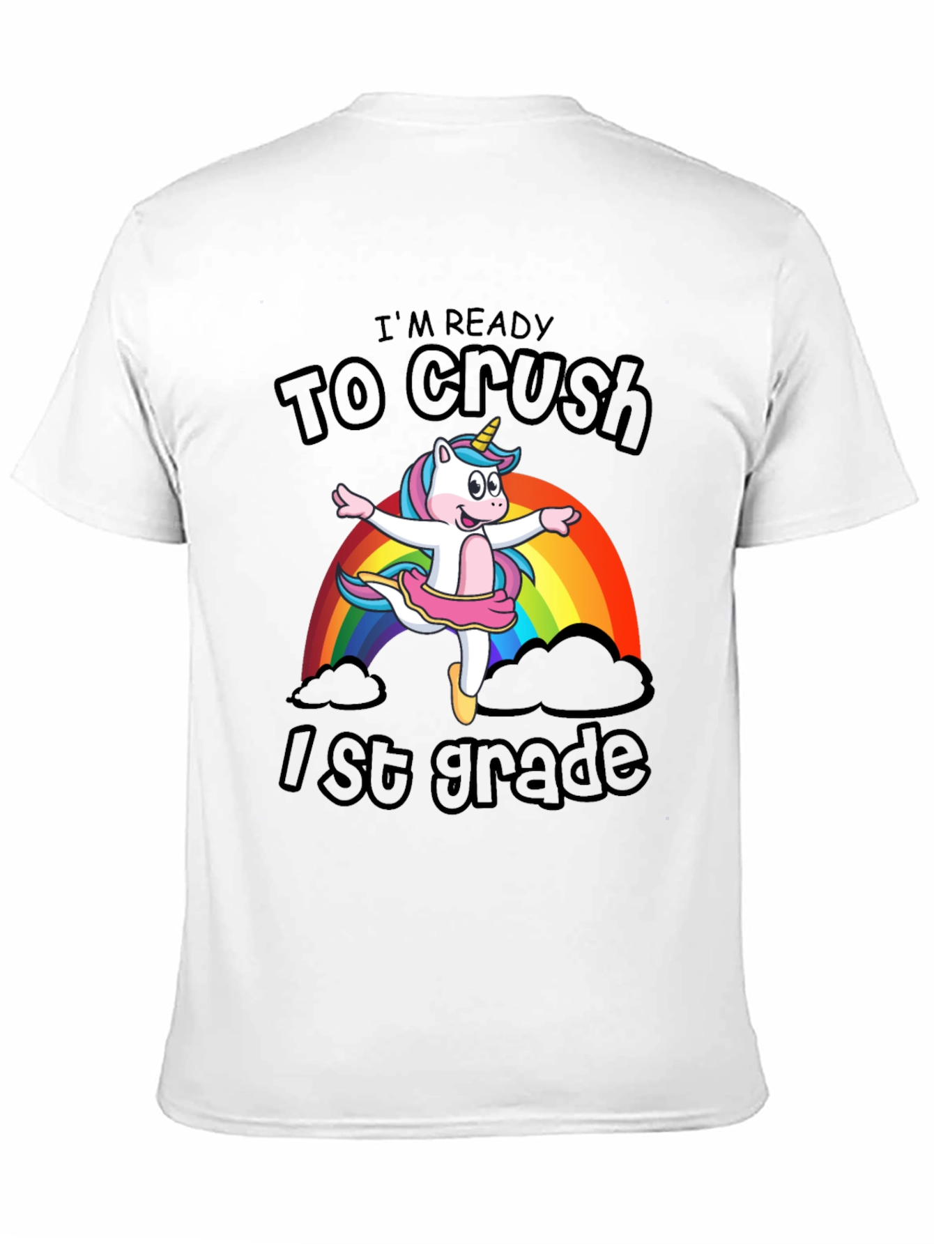 Black I'm Ready to Crush 1st Grade Unicorn T-Shirt view 11