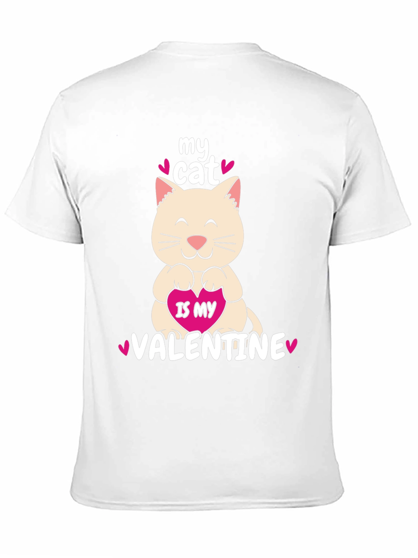 Black My Cat is My Valentine T-Shirt view 11