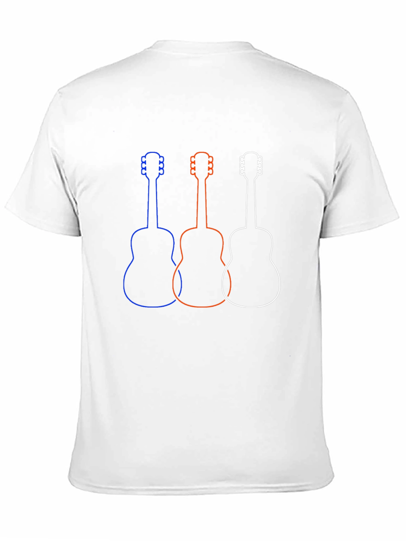 Black Guitar Trio Graphic T-Shirt - Casual Cotton Tee view 11