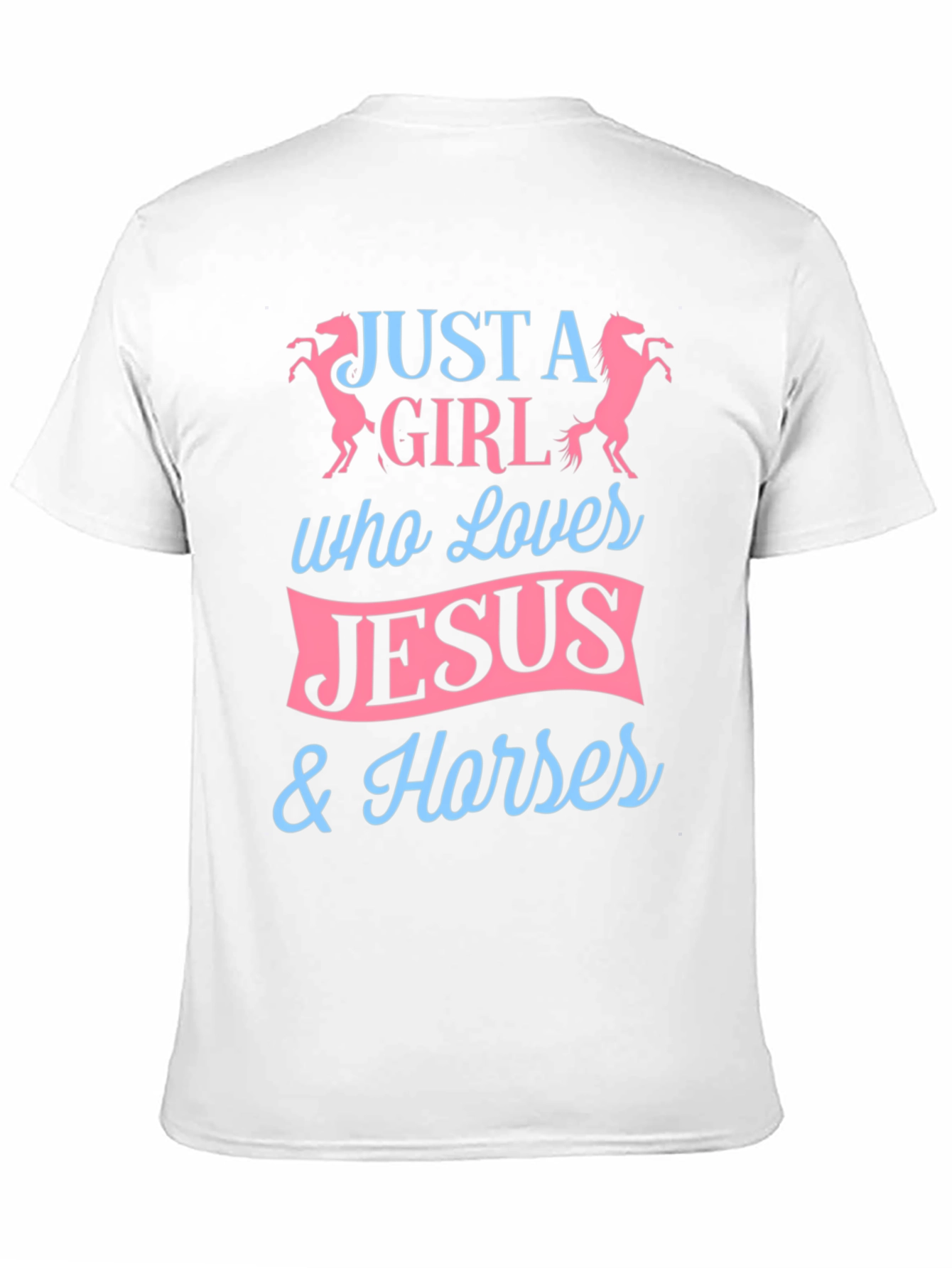 Black Just A Girl Who Loves Jesus and Horses Graphic Tee view 11