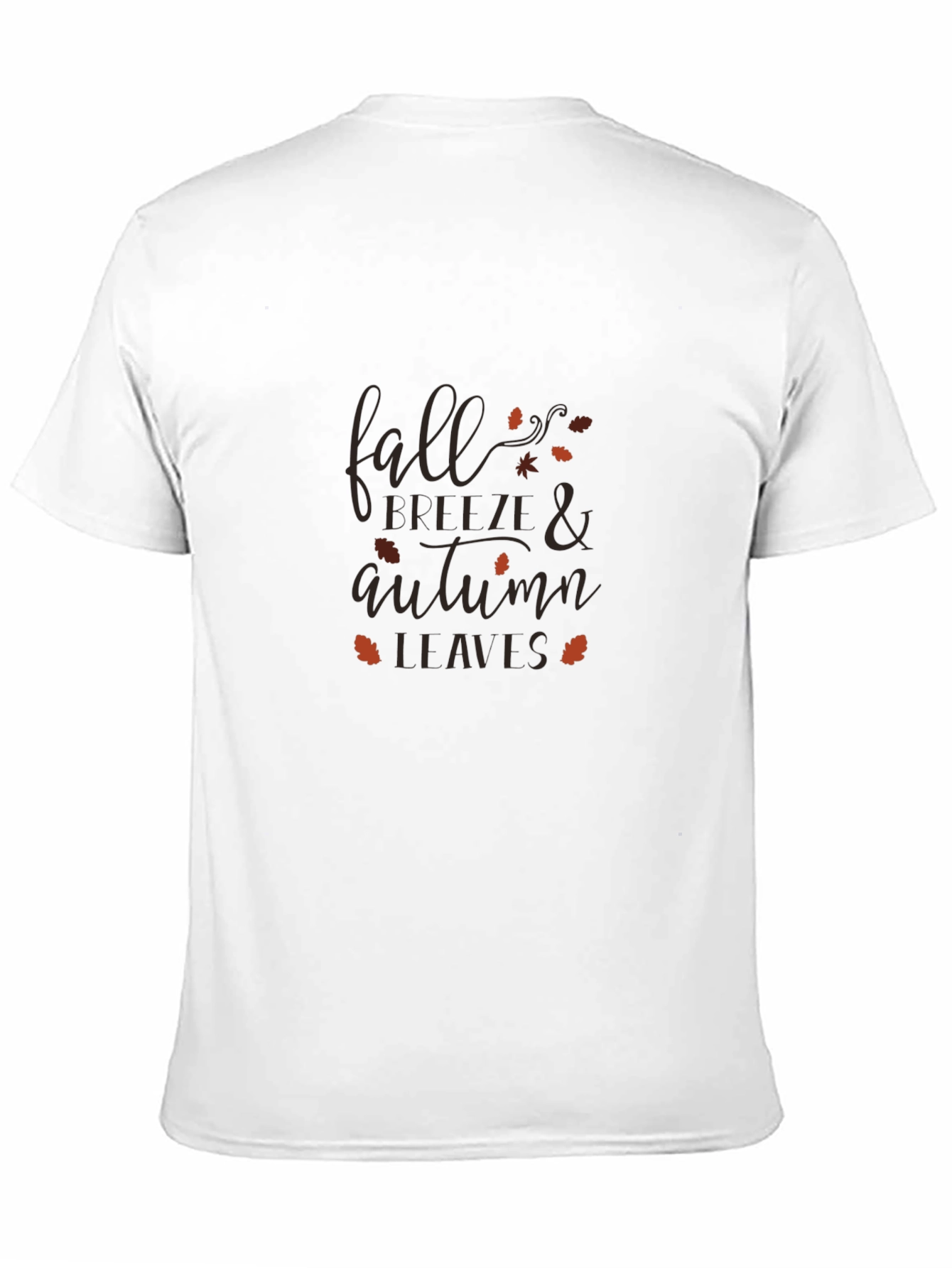 Black Fall & Autumn Leaves T-Shirt - Stylish Seasonal Design view 11