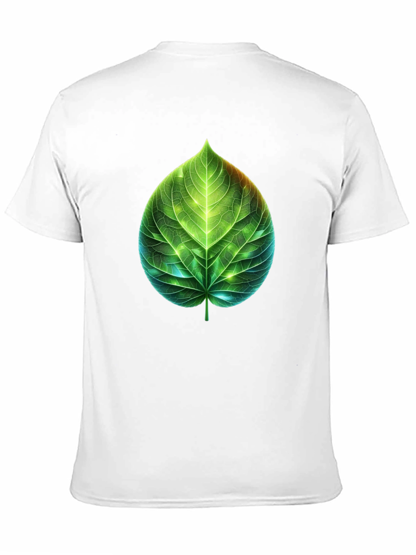 Black Leaf Design Graphic Tee - Nature Inspired T-Shirt view 11