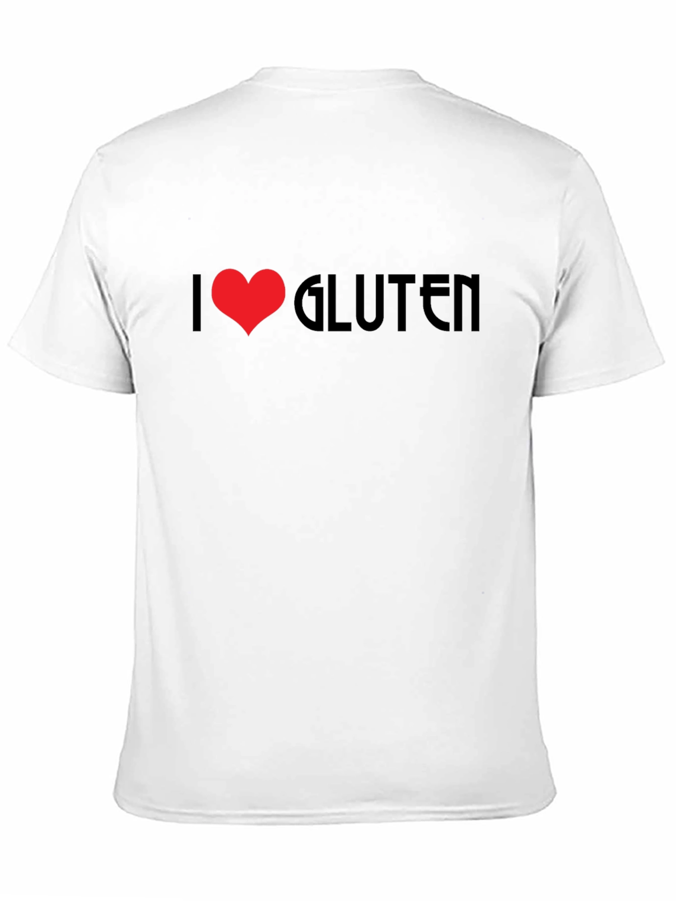 Black I Heart Gluten Black T-Shirt Novelty Graphic Tee view 11