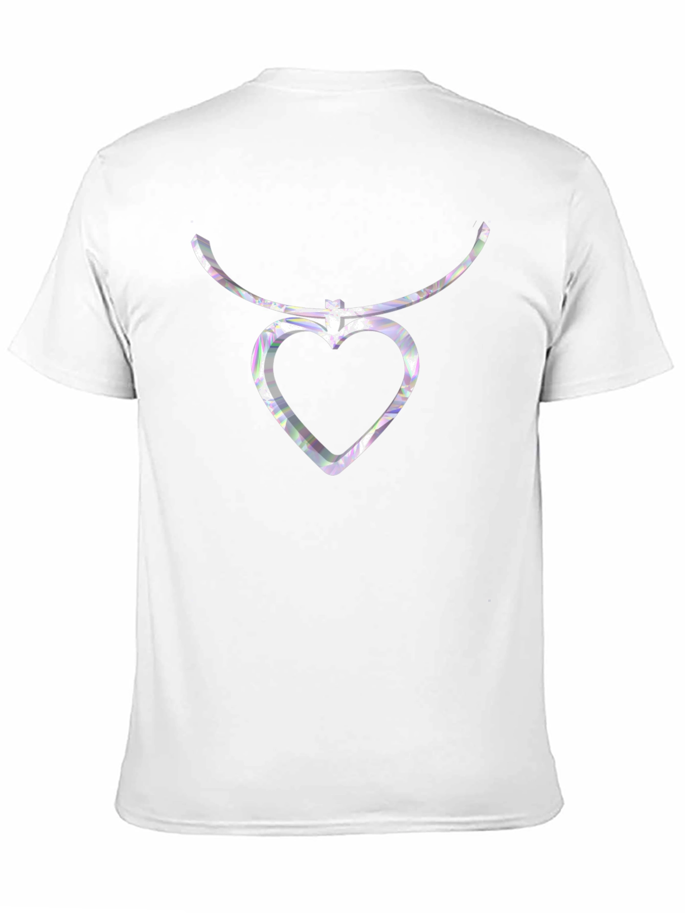 Black Heart Pendant Black Tee - Modern Minimalist Style view 11