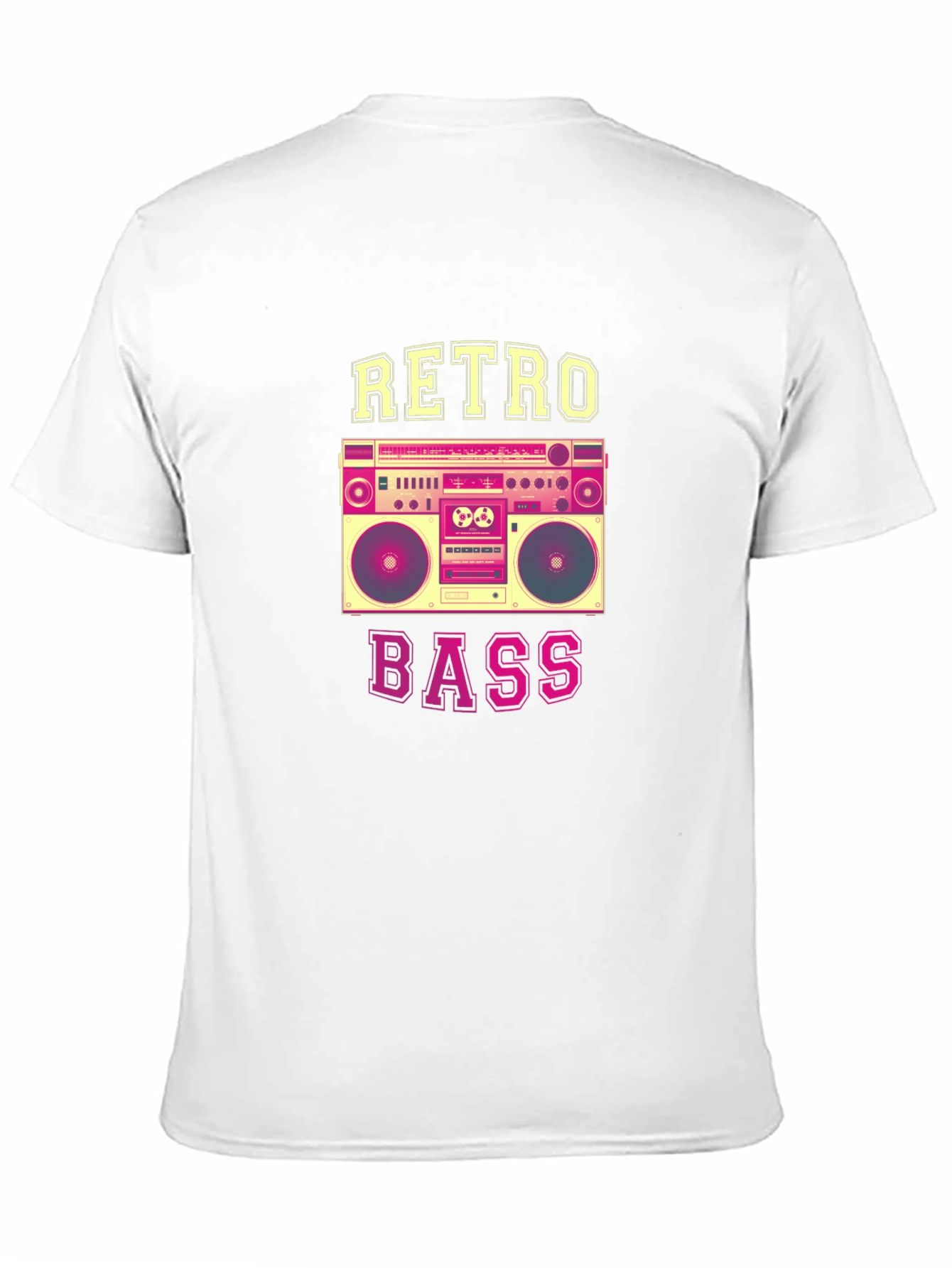Black Retro Bass Boombox Graphic Tee - Black view 11