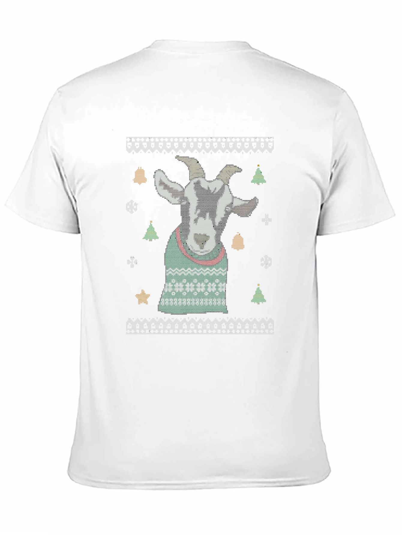 Black Goat Ugly Christmas Sweater T-Shirt view 11