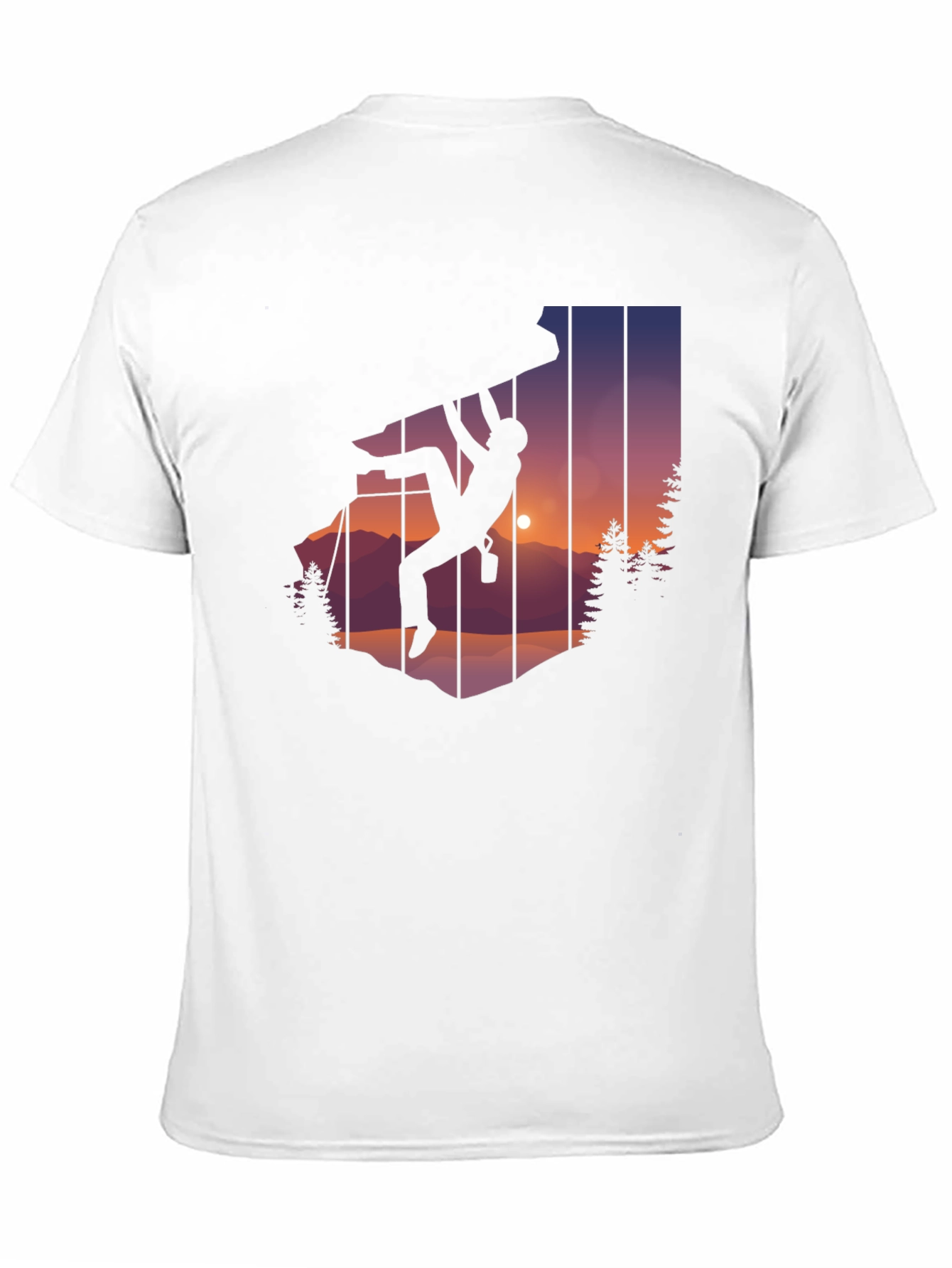 Black Climbing Silhouette Graphic Tee - Adventure T-Shirt view 11