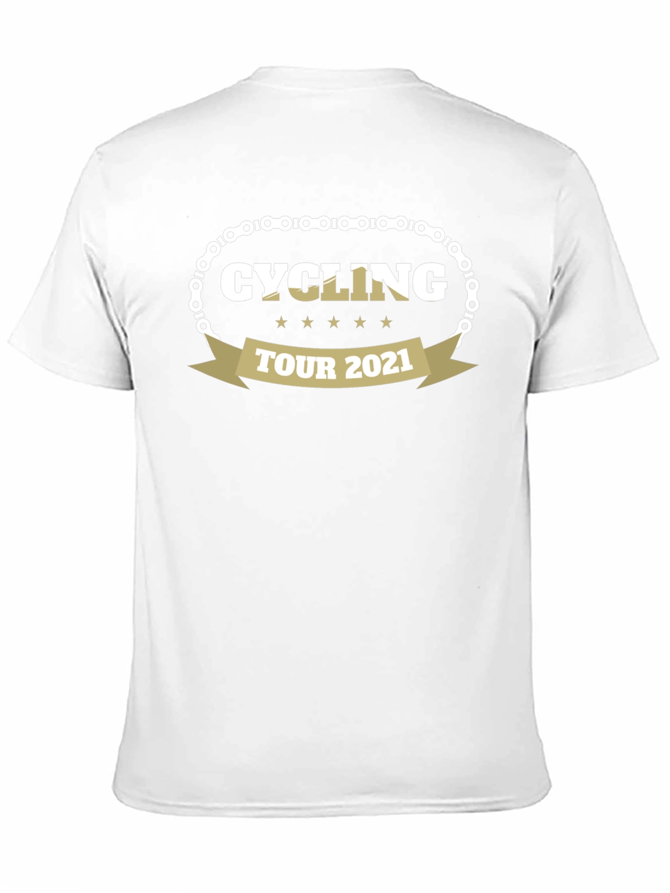 Black Cycling Tour 2021 Graphic Tee - Black Cotton T-Shirt view 11