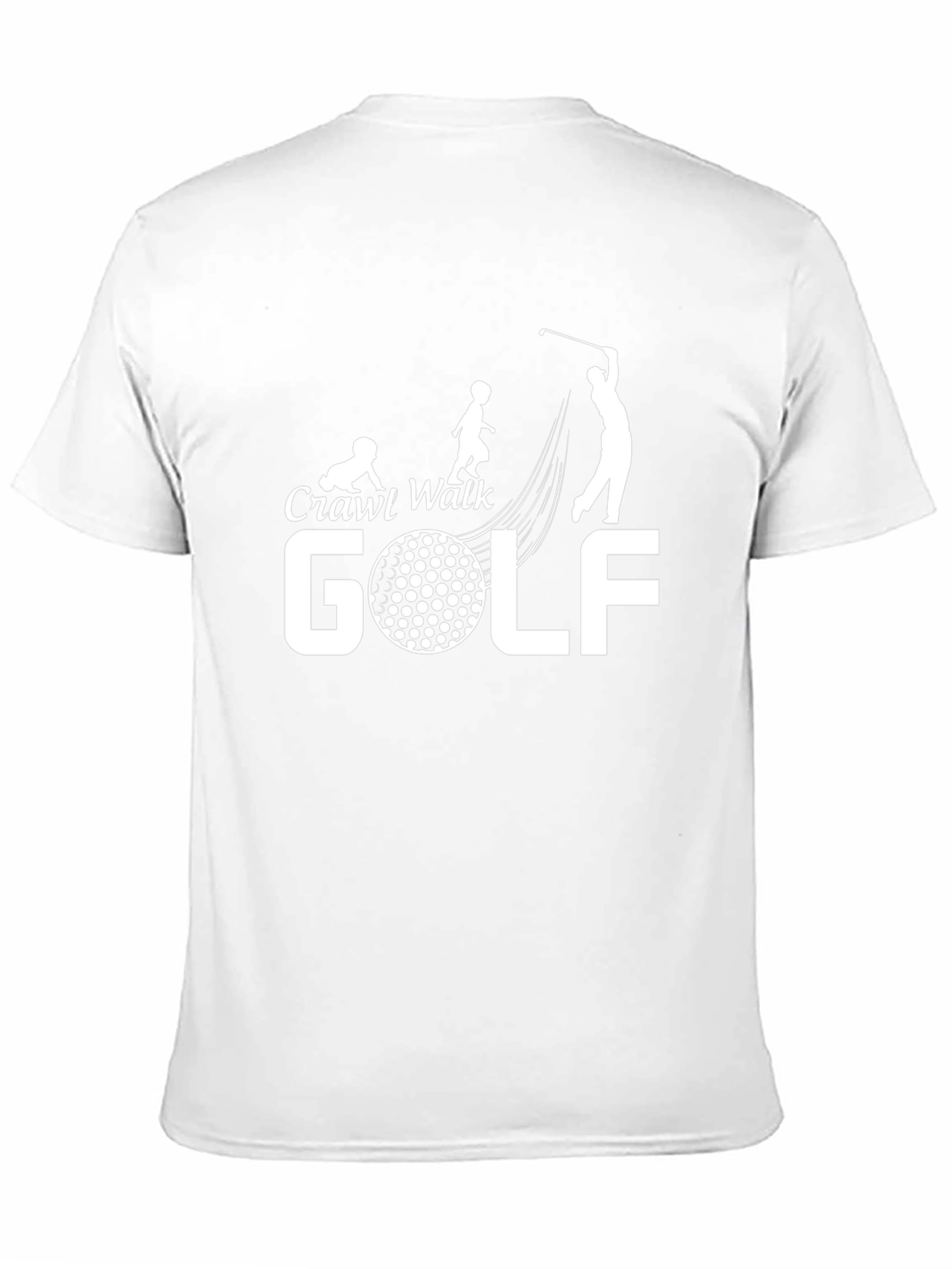 Black Funny Golf Evolution T-Shirt - Crawl, Walk, Golf! view 11