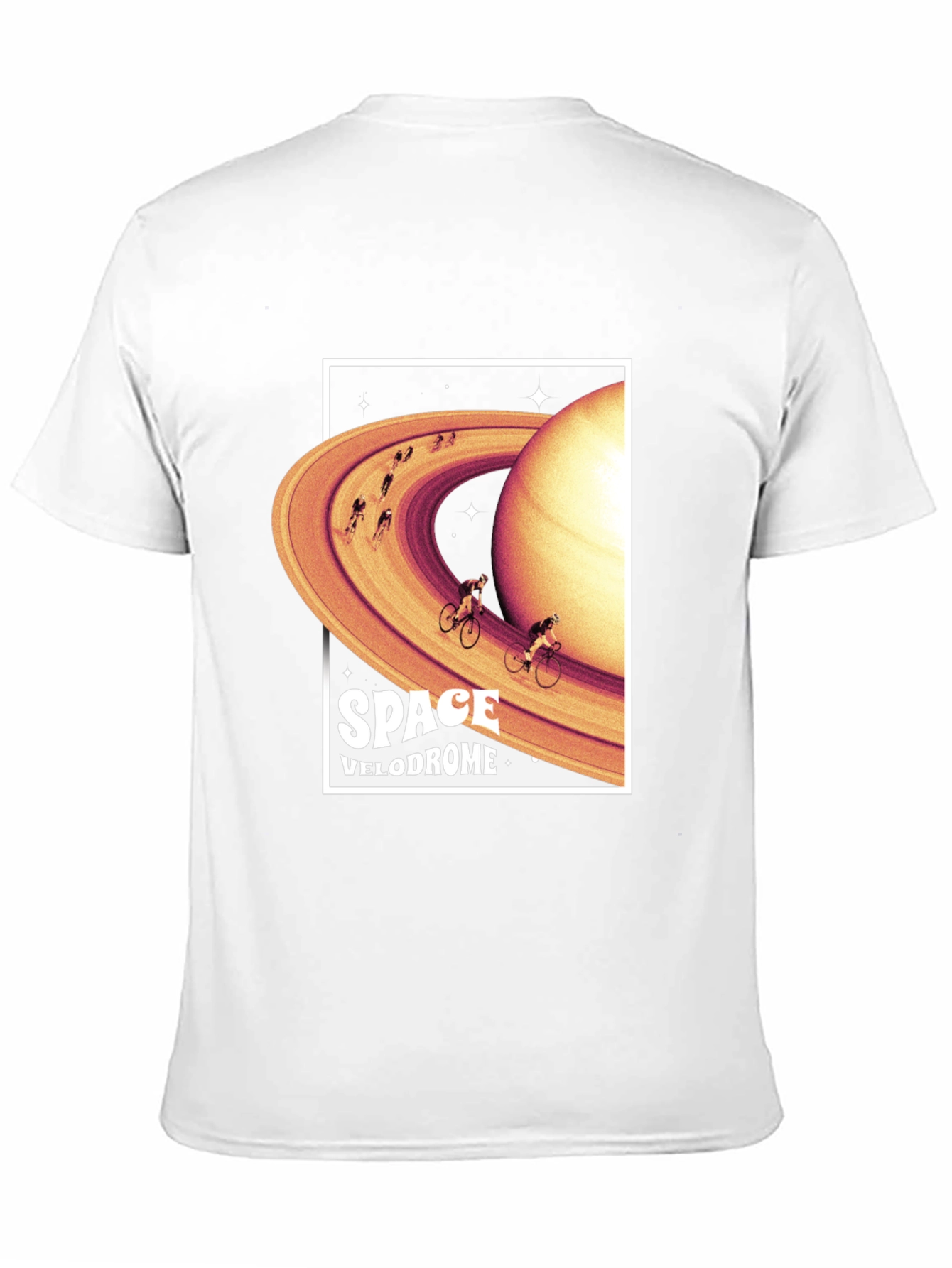 Black Space Velodrome Graphic T-Shirt - Saturn Cycling Tee view 11