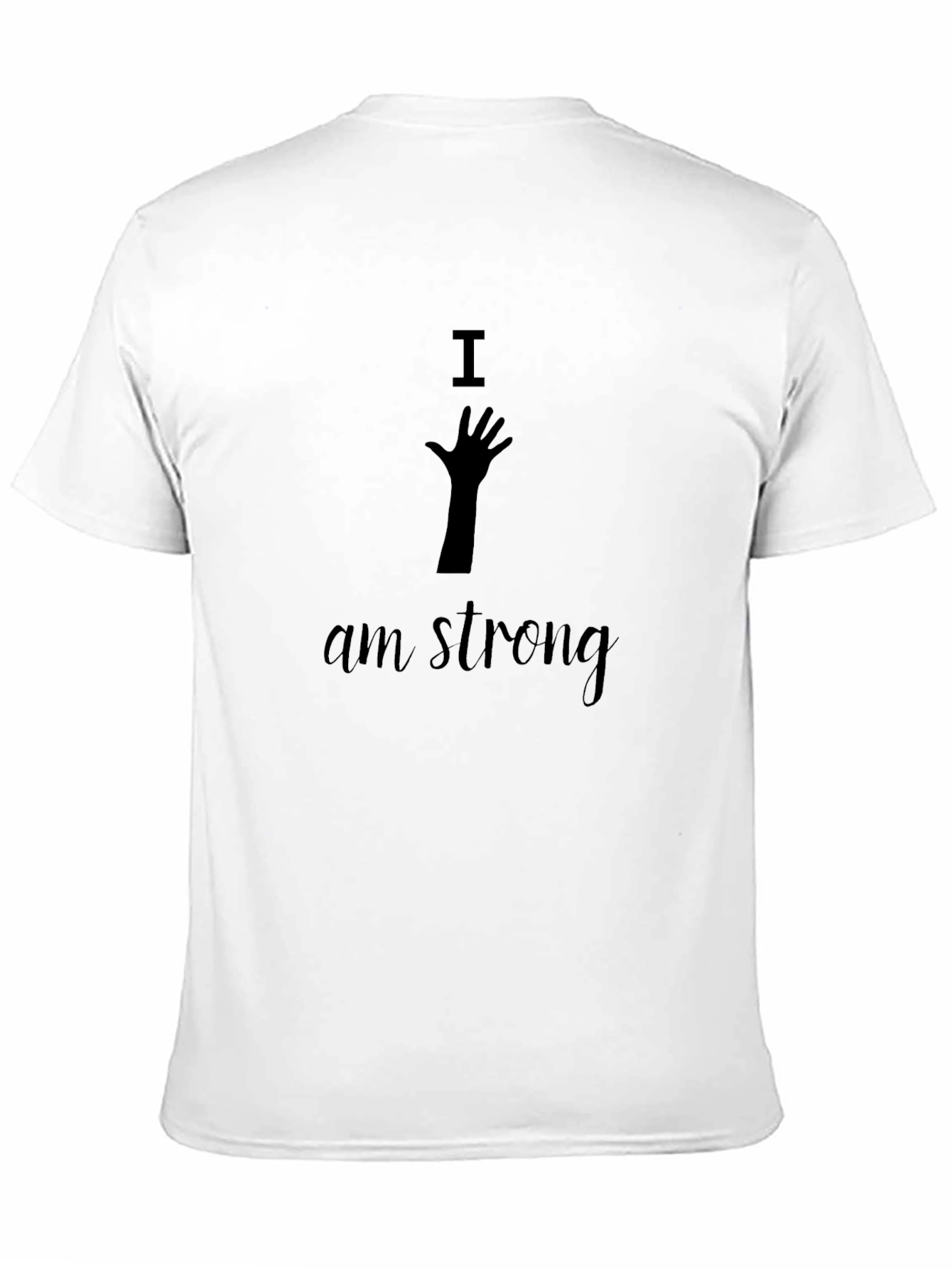 Black I Am Strong Graphic Tee - Black T-Shirt view 11