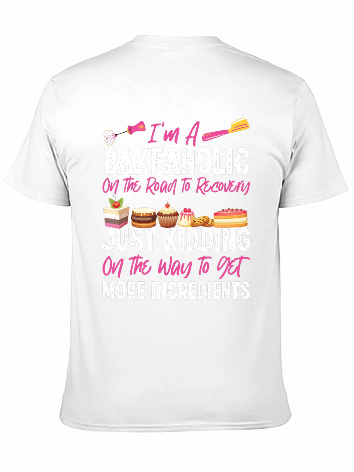 Black Bakeaholic T-Shirt: Baking Lover Tee view 11