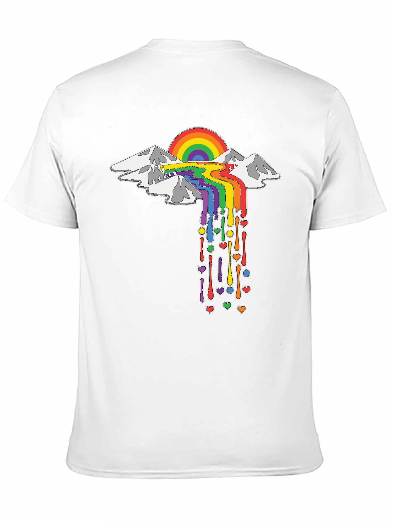 Black Rainbow Mountain T-Shirt - Express Yourself! view 11