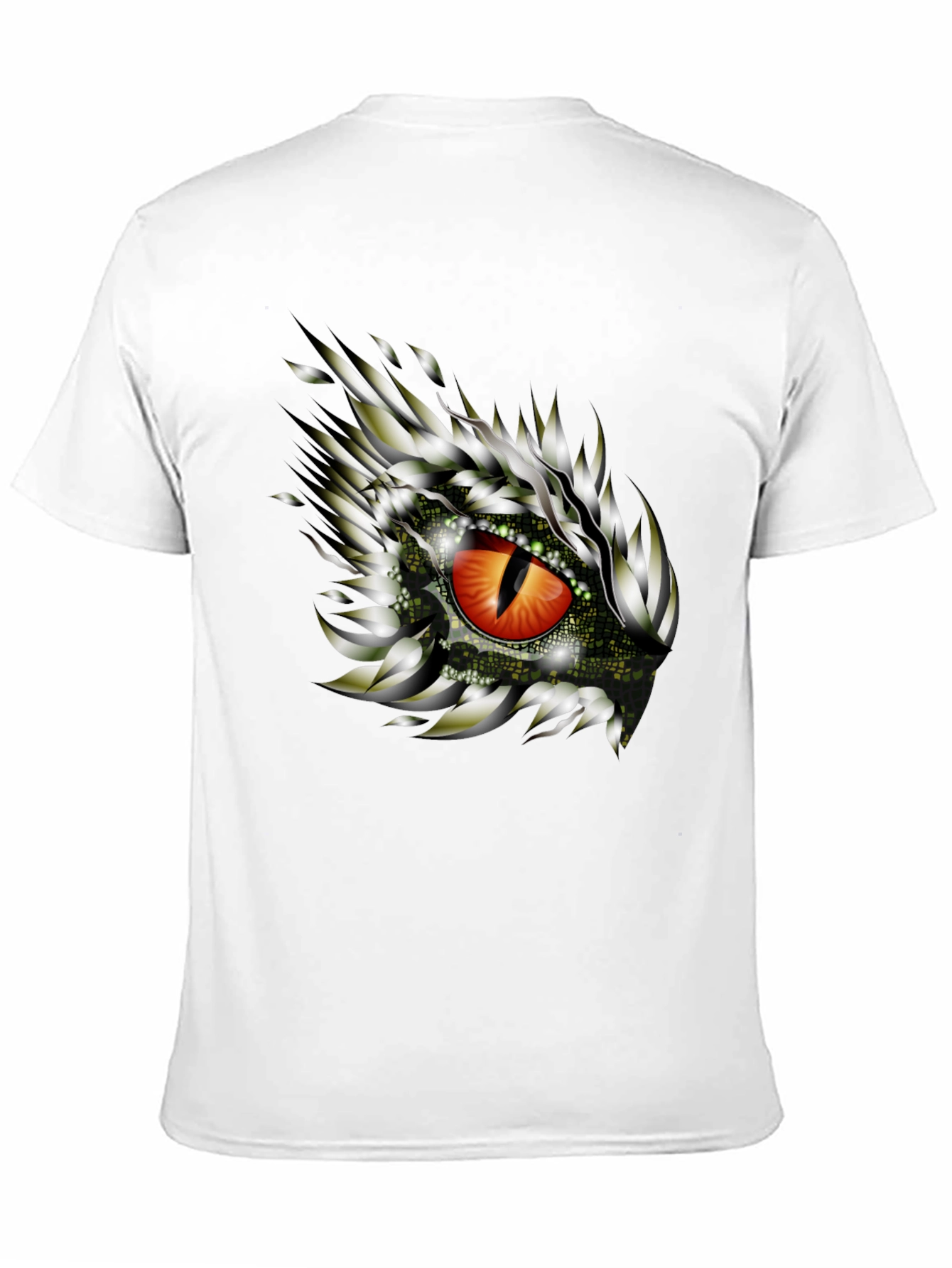 Black Dragon Eye Graphic Print Black T-Shirt view 11