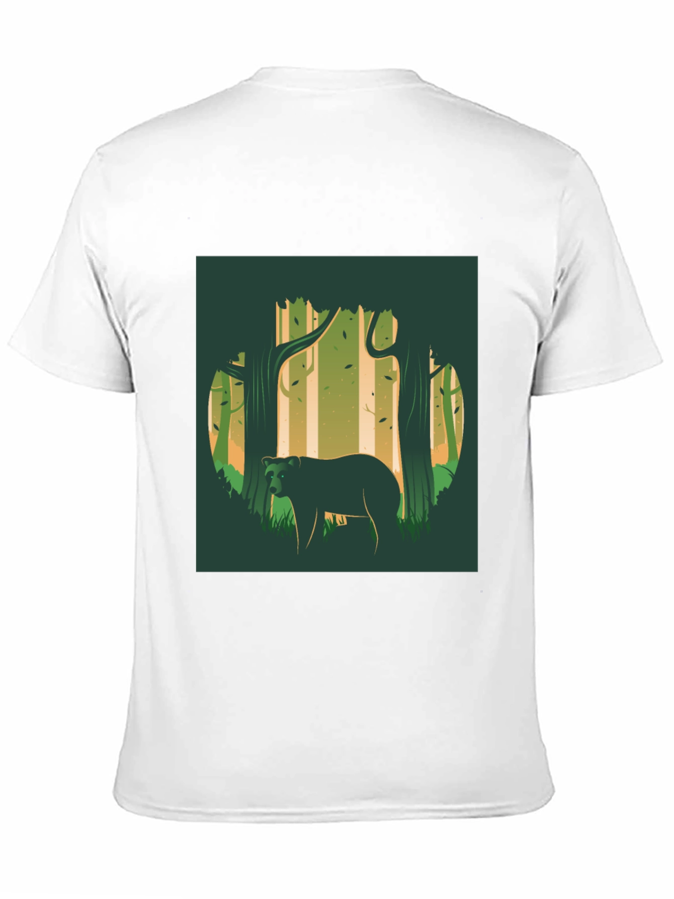Black Bear in Forest Graphic Tee - Nature Lover Shirt view 11