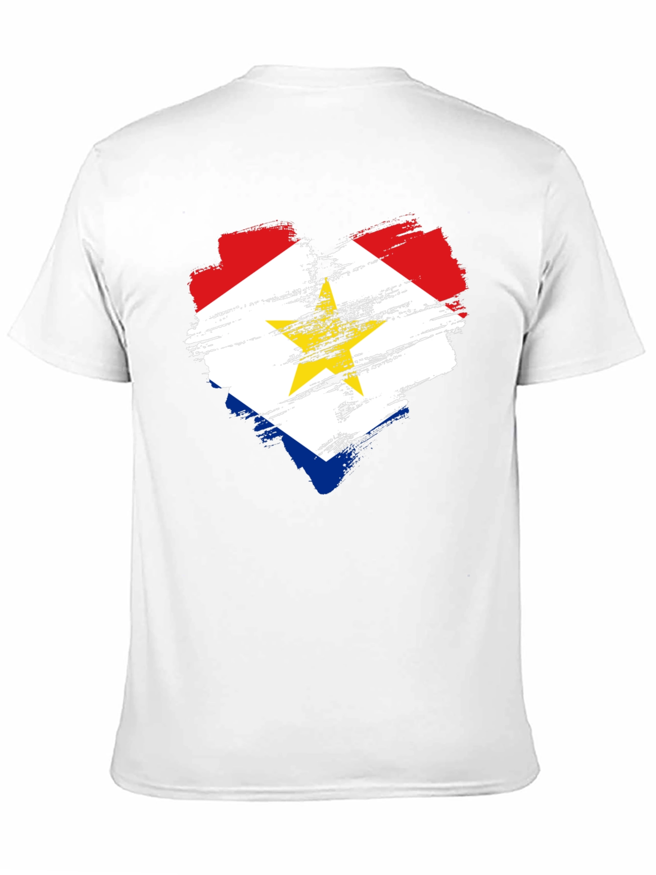 Black Saba Flag Heart T-Shirt view 11