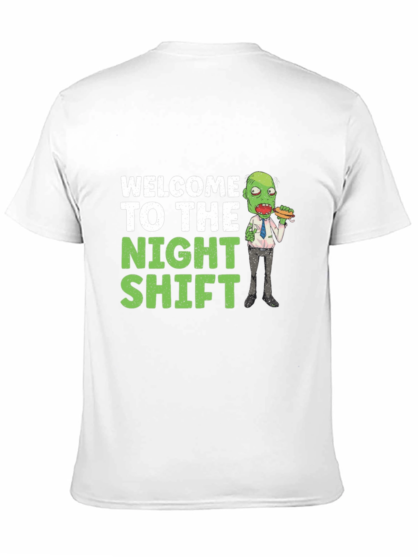 Black Welcome To The Night Shift Zombie T-Shirt view 11