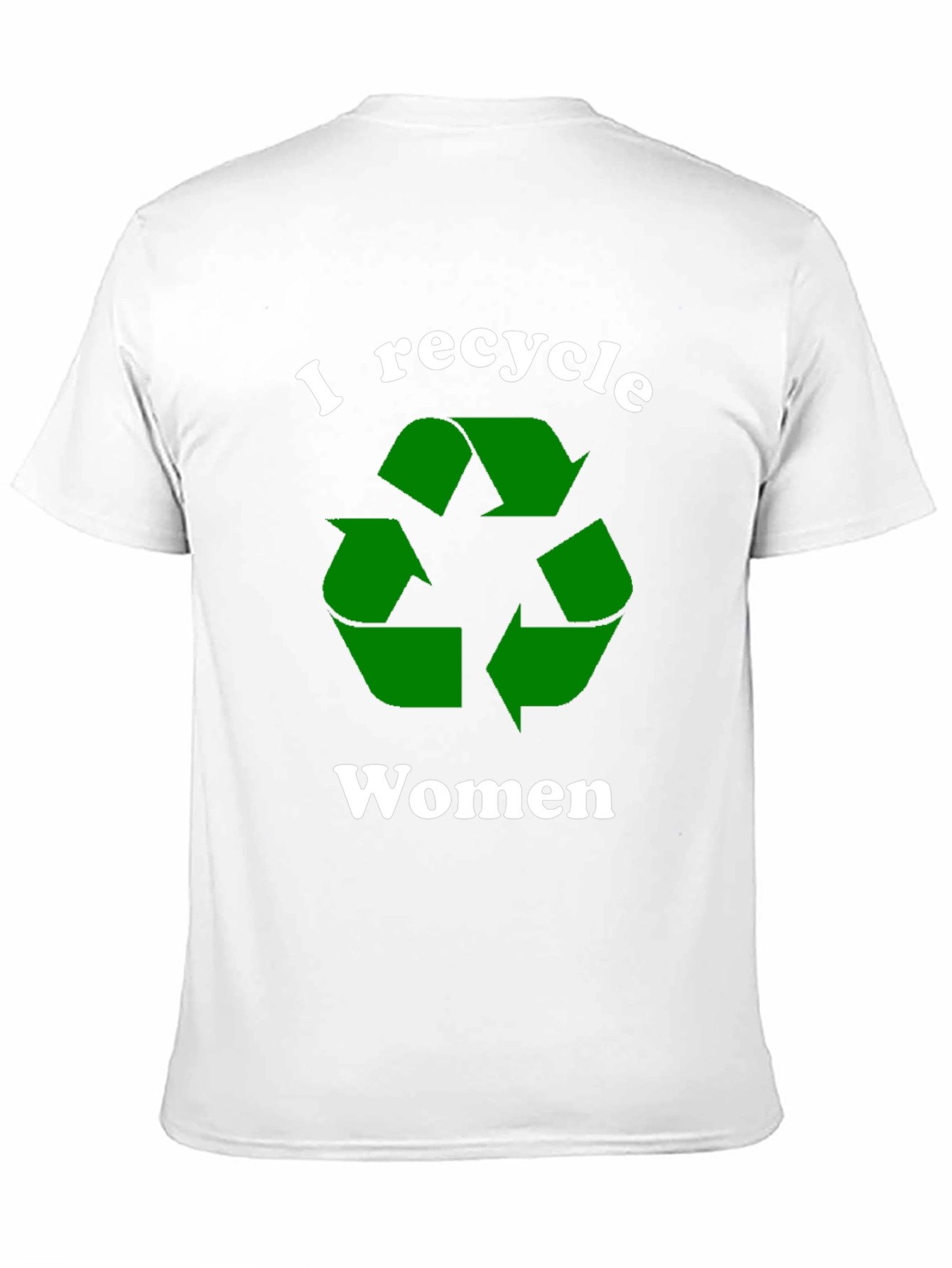 Black I Recycle Women Graphic Tee - Bold Statement T-Shirt view 11