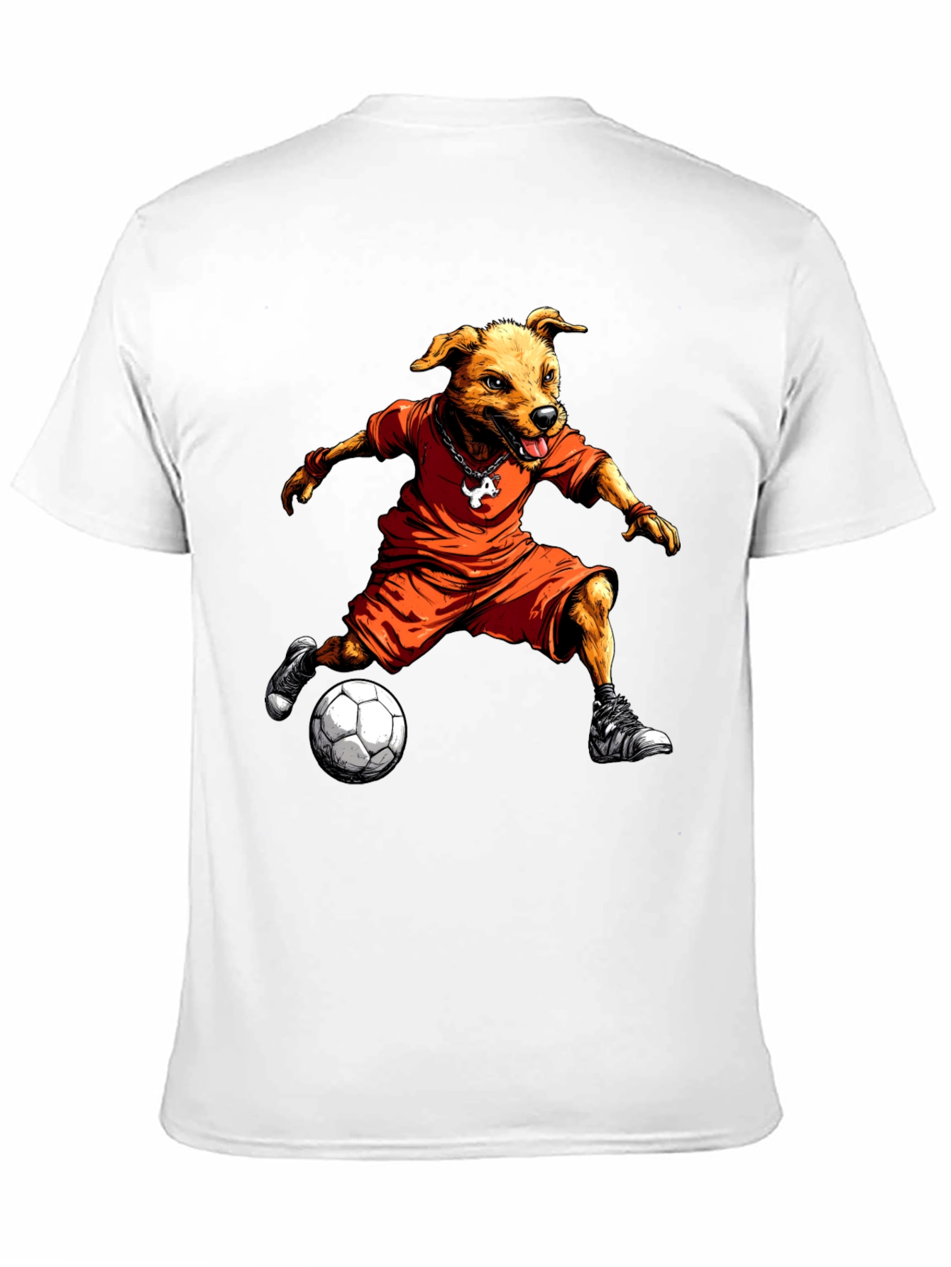 Black Dog Soccer Player Graphic T-Shirt view 11