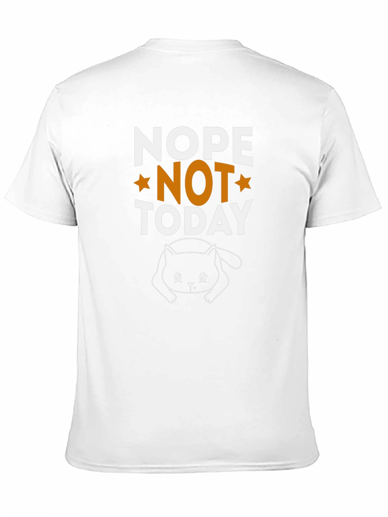 Black Nope Not Today Cat Graphic Tee view 11