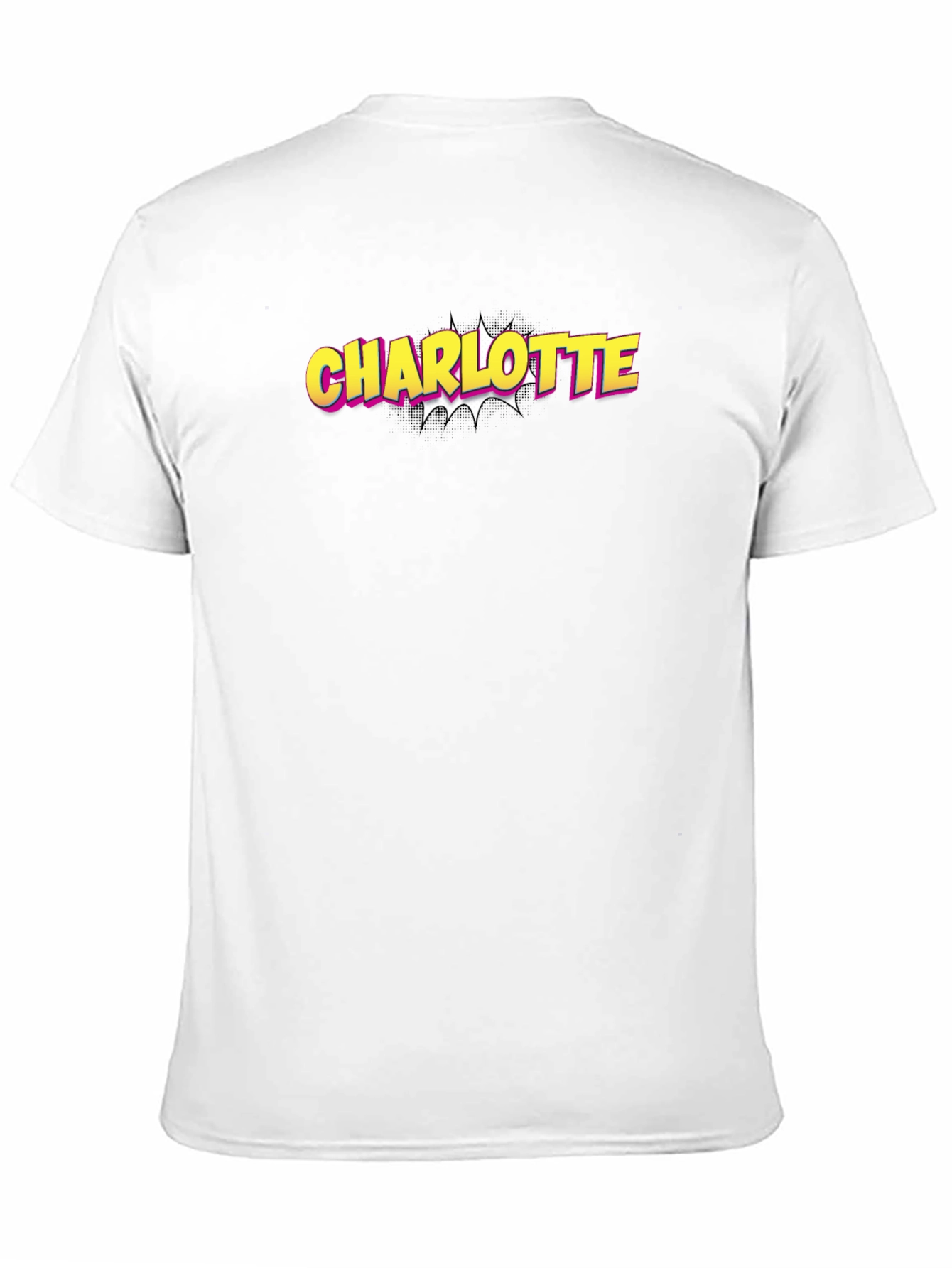 Black Charlotte Comic Style Tee - Black Crew Neck Shirt view 11